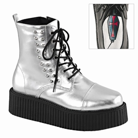Demonia V-Creeper-573-Silver-Size 5-Clearance