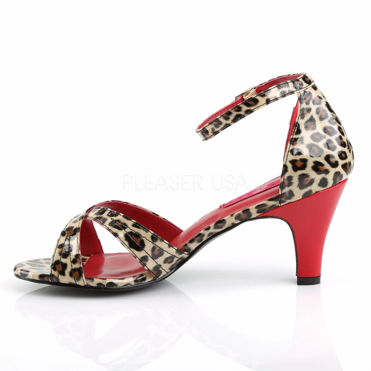 DIVINE-435  Cheetah Print Faux Leather