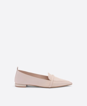 Dora Pale Pink Leather Loafers