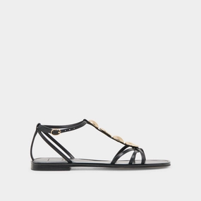 FAUN SANDALS BLACK LEATHER