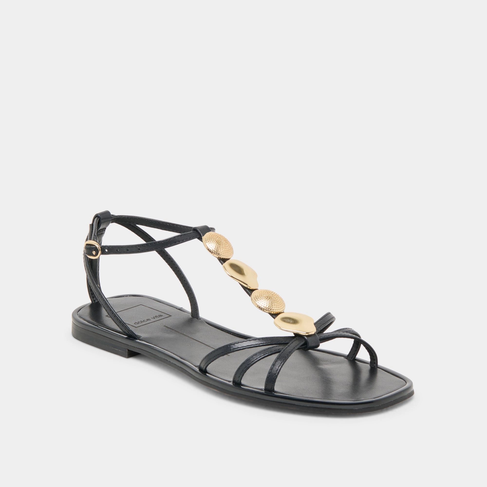 FAUN SANDALS BLACK LEATHER