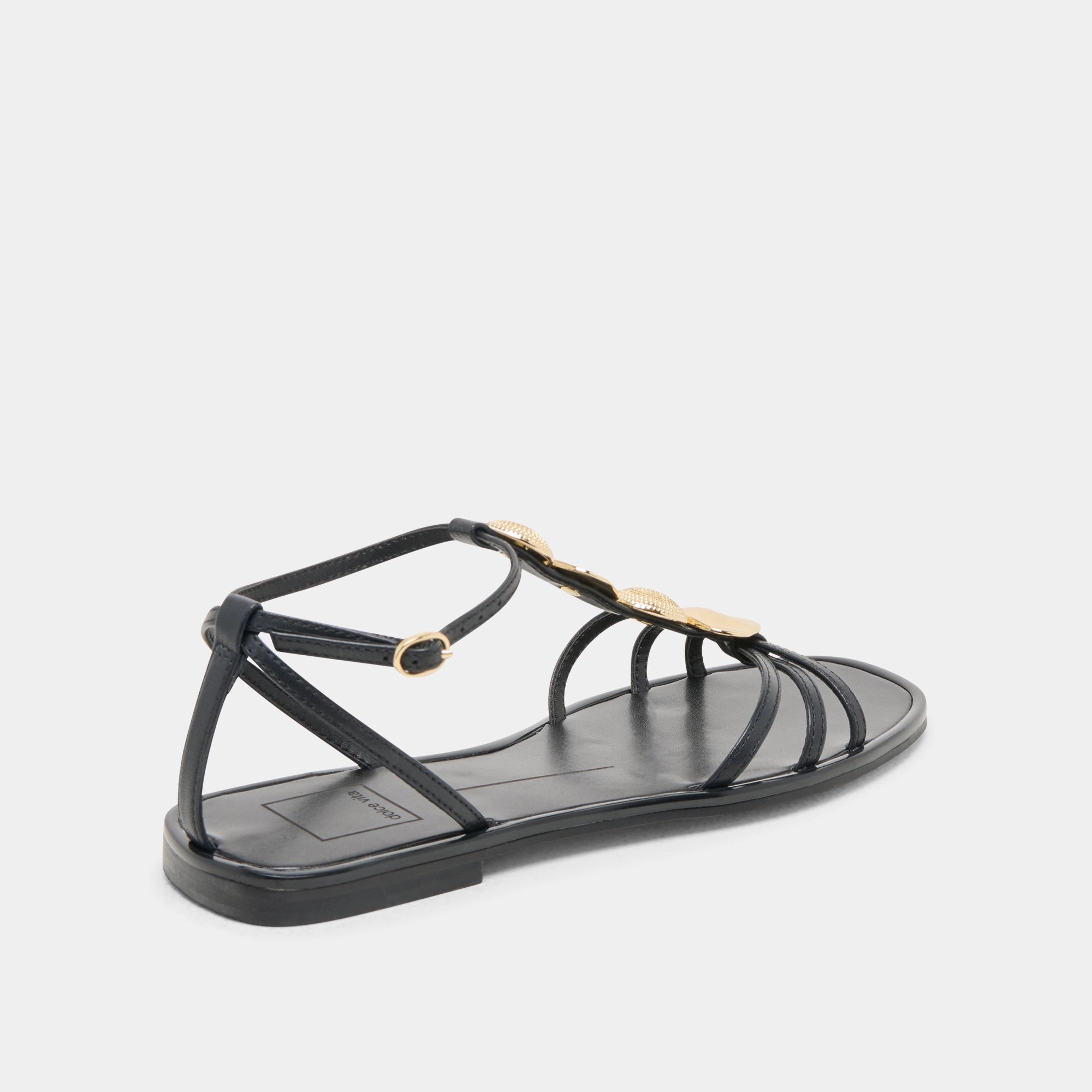 FAUN SANDALS BLACK LEATHER