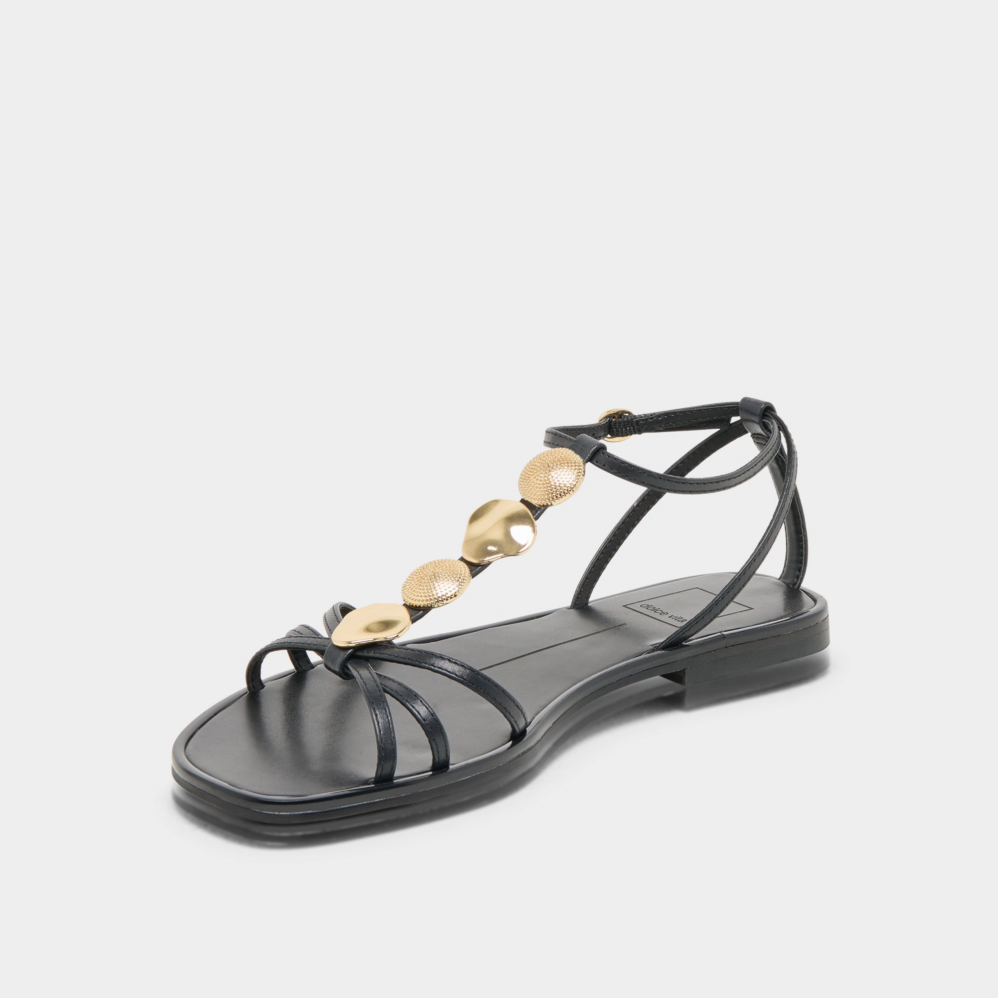 FAUN SANDALS BLACK LEATHER