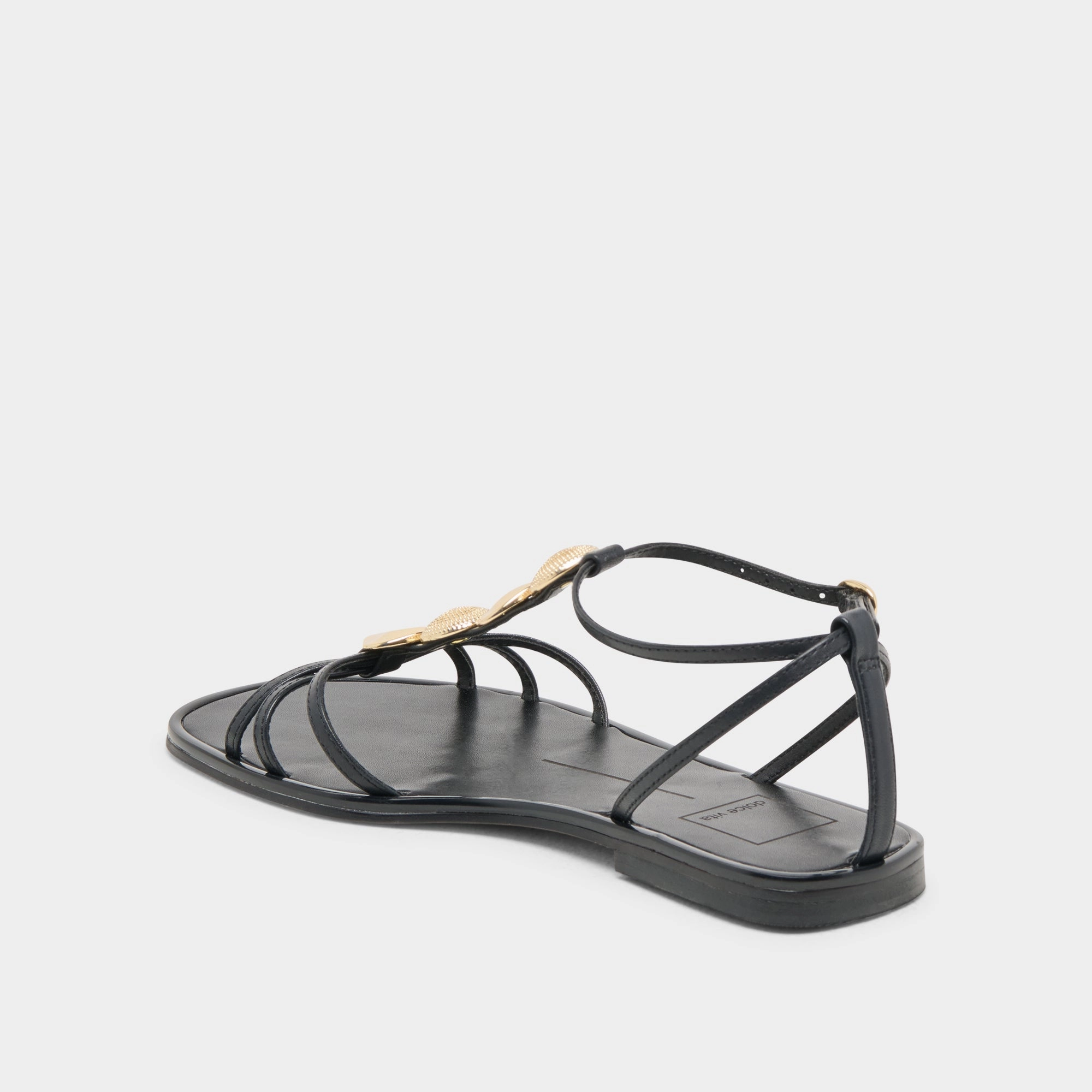 FAUN SANDALS BLACK LEATHER