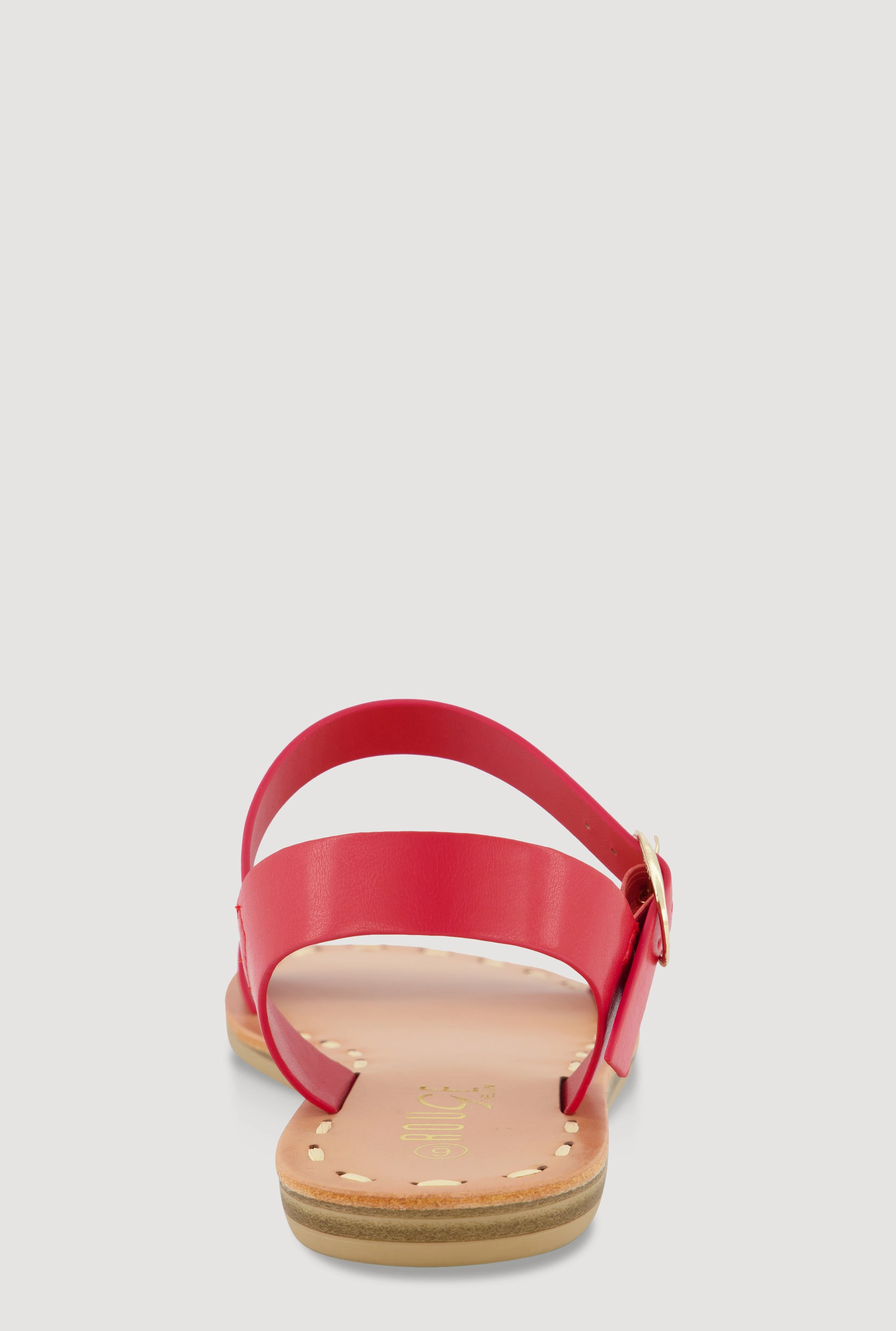Faux Leather Band Ankle Strap Sandals