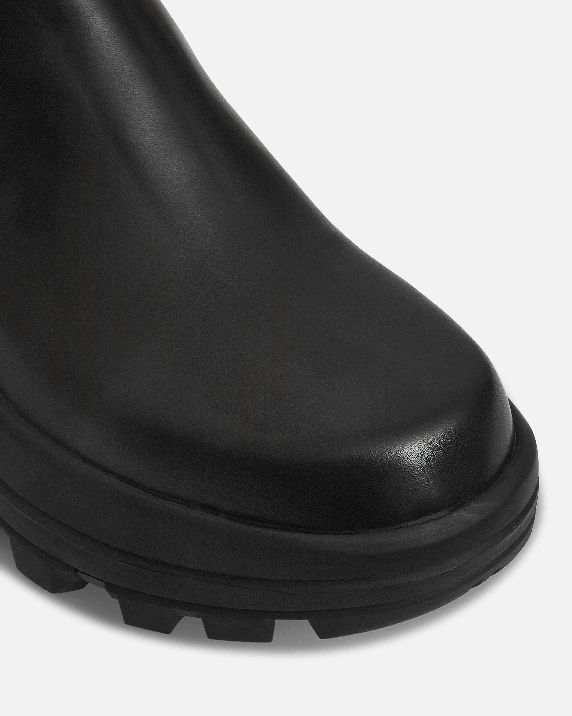 Fixed Sole Buckle Boots Black