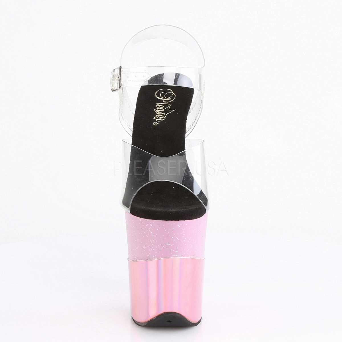 FLAMINGO-808-2HGM  Clear/Baby Pink Glitter-Hologram