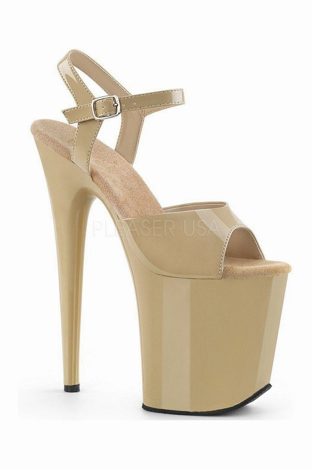 FLAMINGO-809 Platform Sandal  | Bone Patent