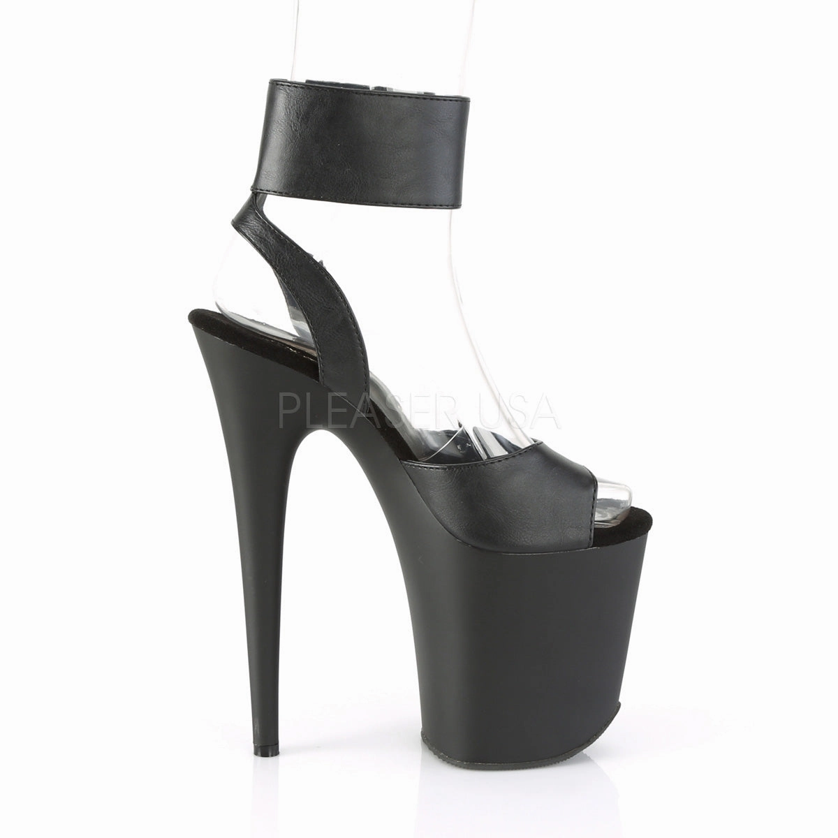 FLAMINGO-891  Black Faux Leather/Black Matte