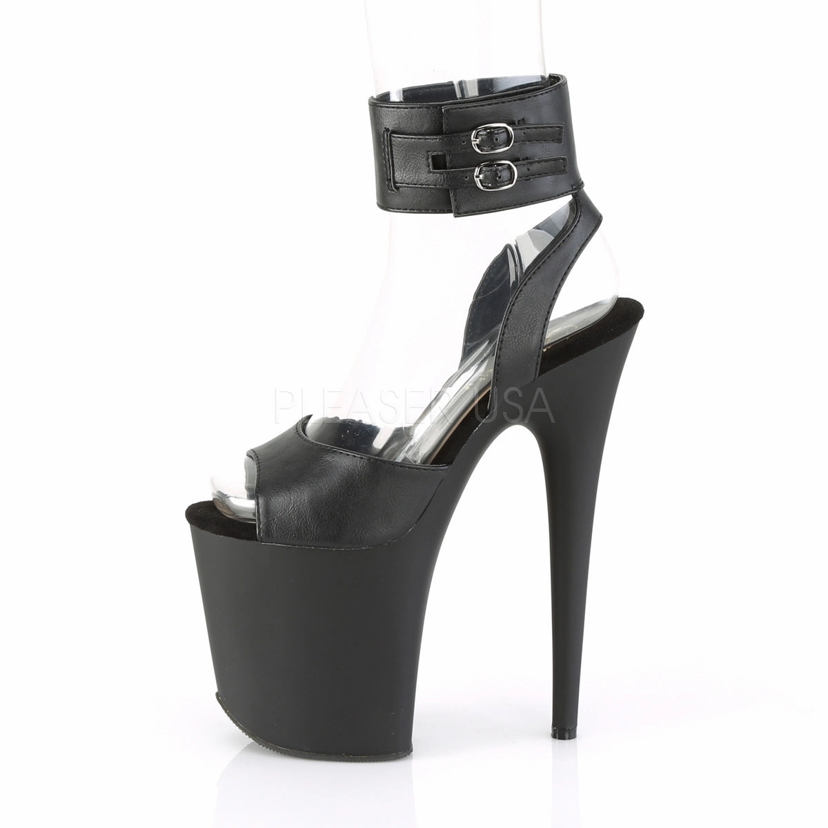 FLAMINGO-891  Black Faux Leather/Black Matte