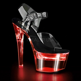 FLASHDANCE-708 Platform Sandal  | Clear Vinyl