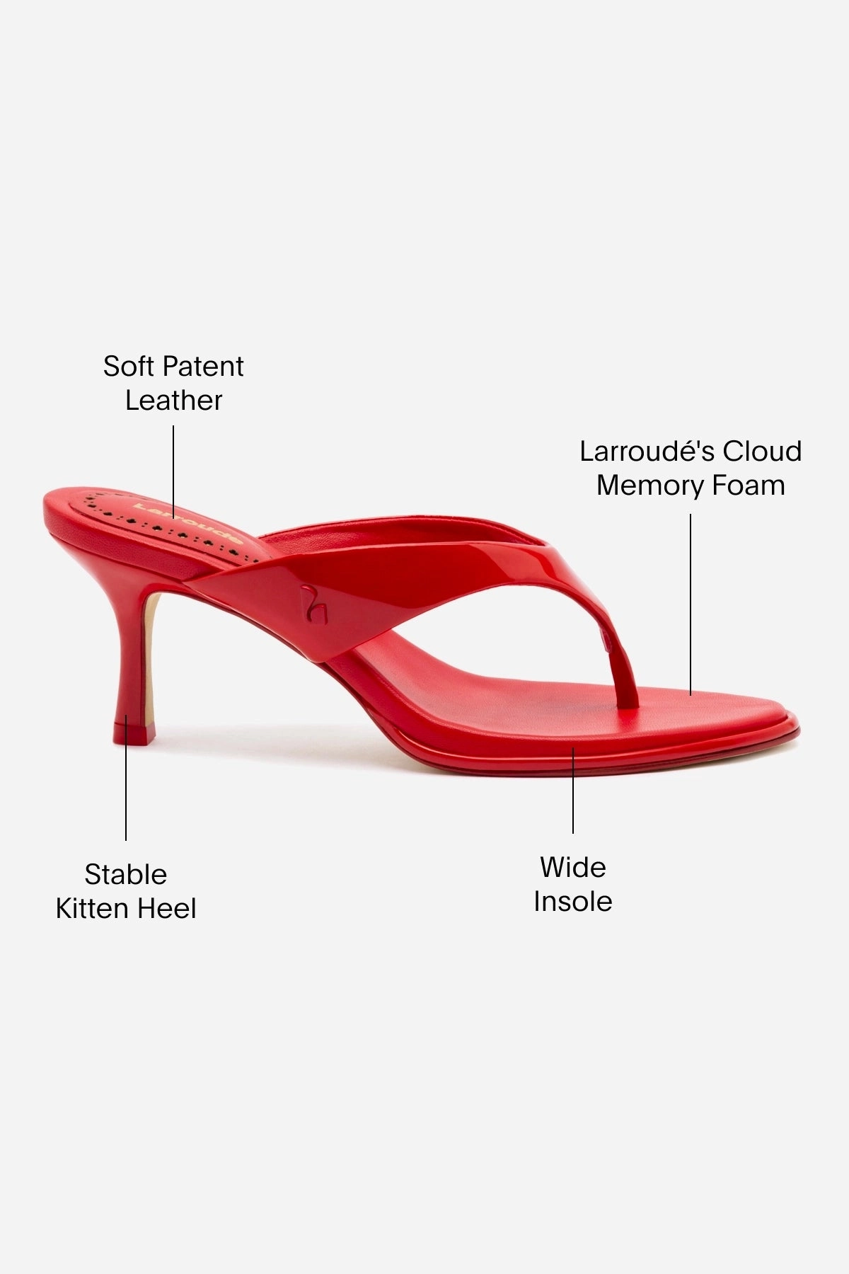 Gaia Sandal In Scarlet Leather