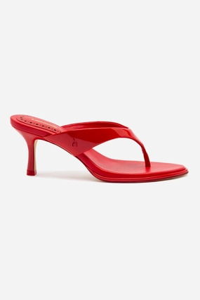 Gaia Sandal In Scarlet Leather