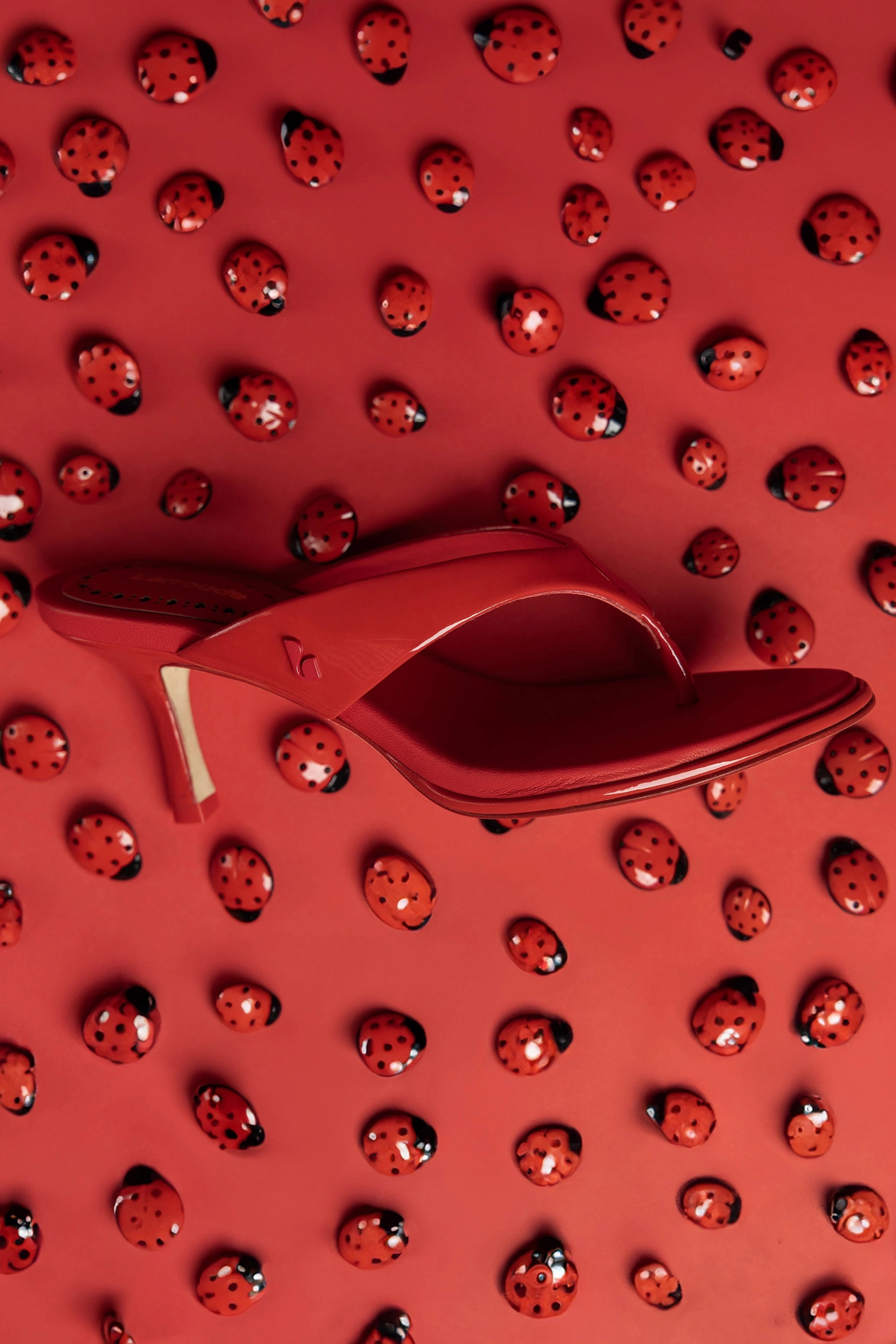 Gaia Sandal In Scarlet Leather