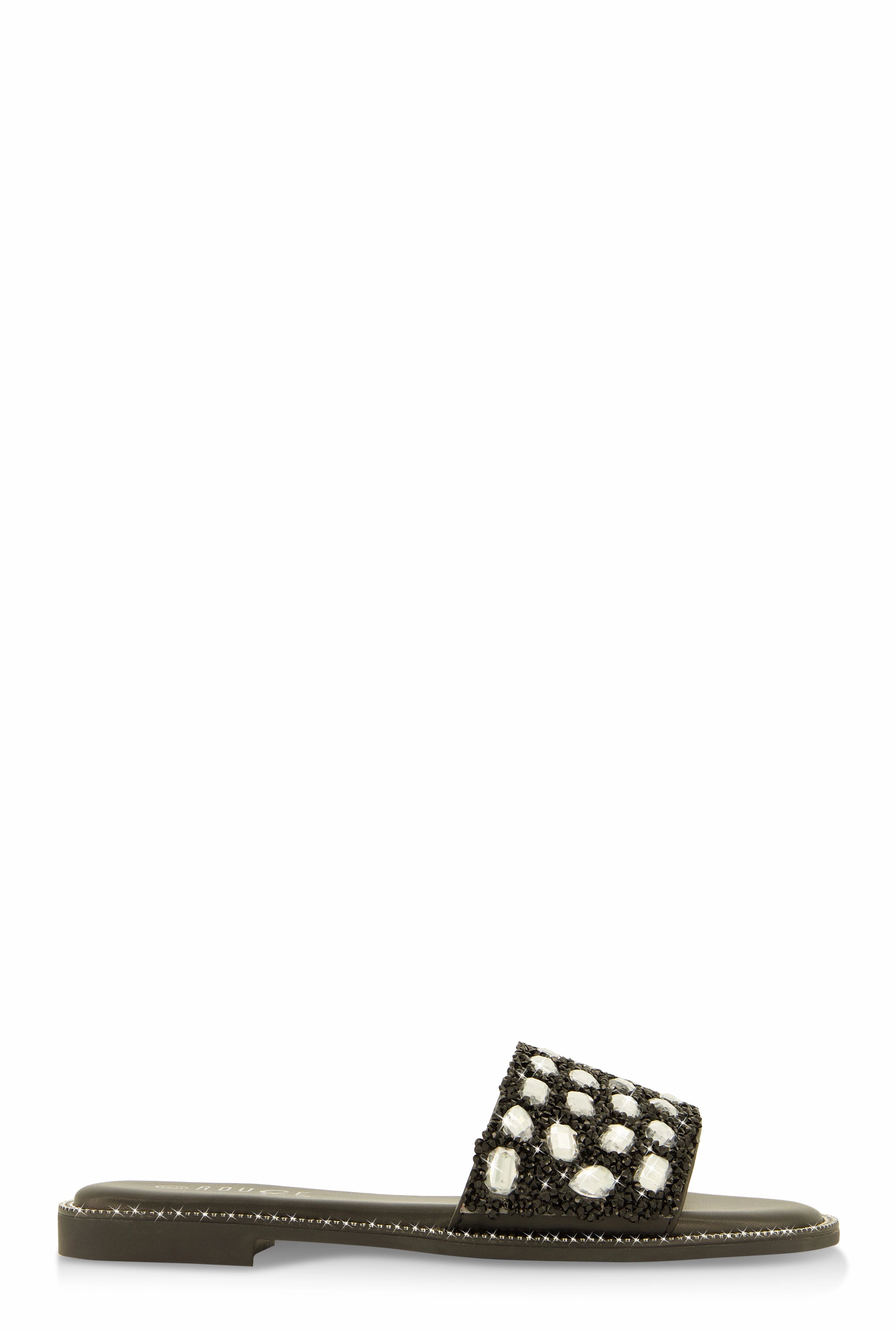 Gemstone Studded Slide Sandals