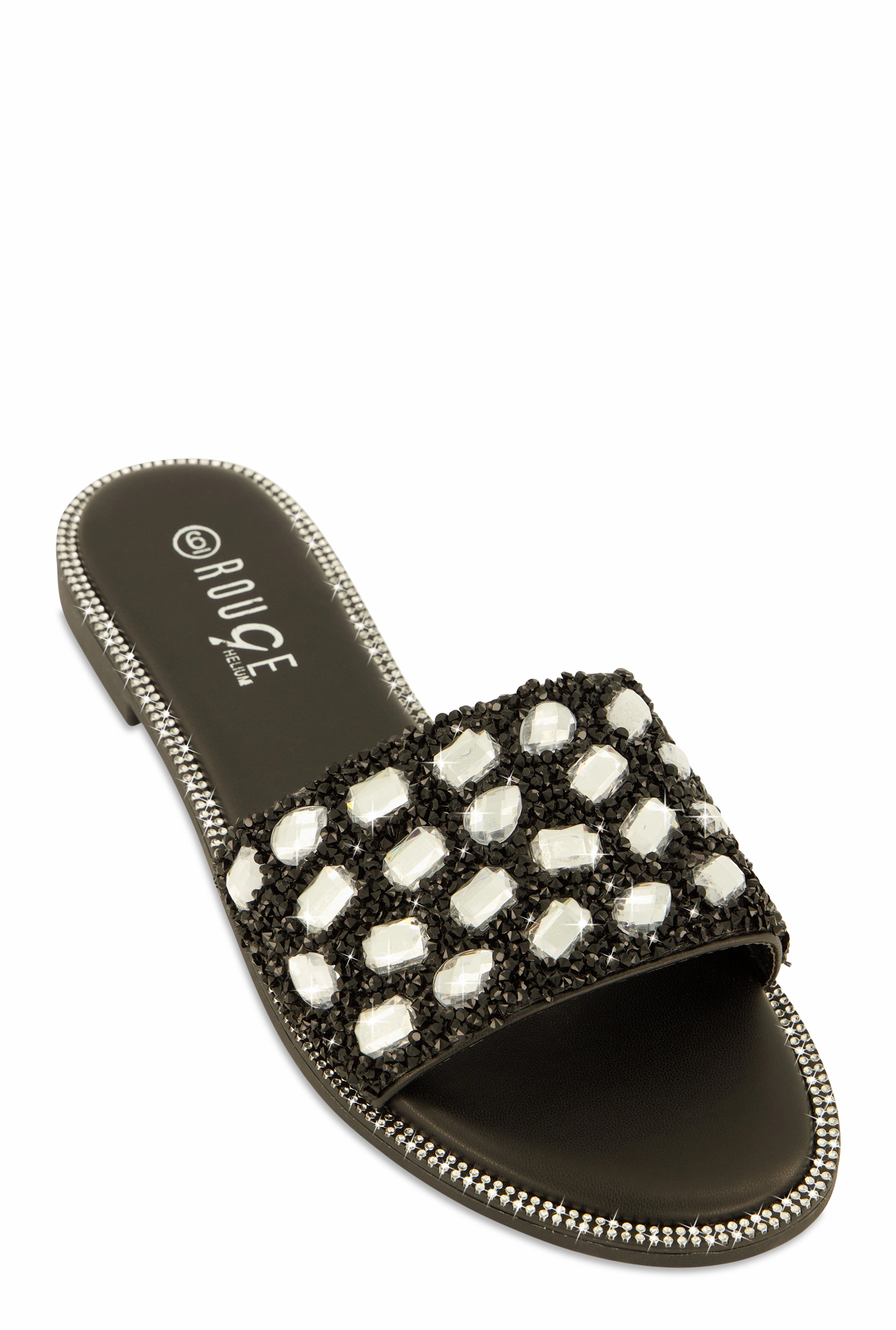 Gemstone Studded Slide Sandals