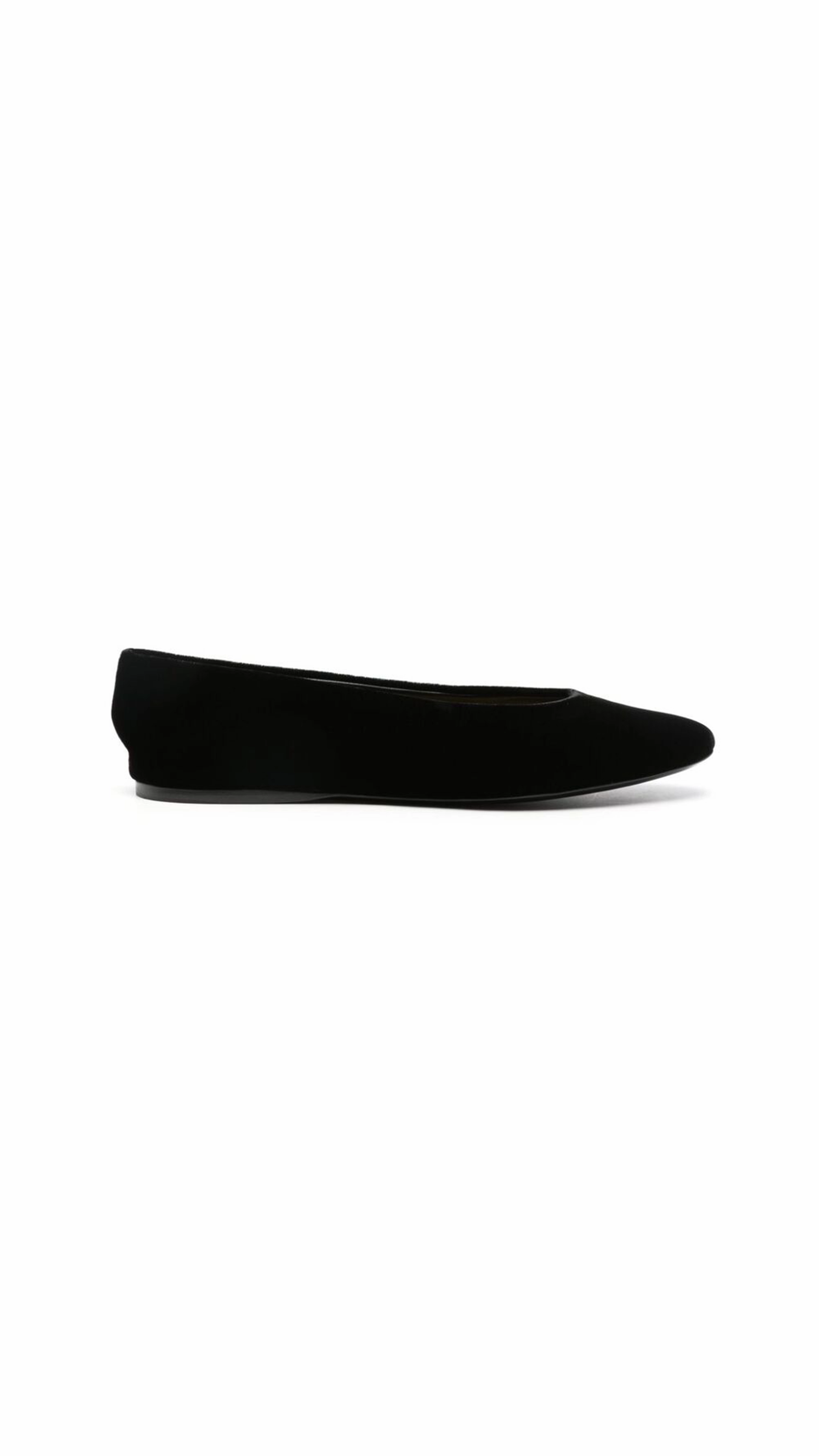 Gio Ballet Flats in Velvet - Black