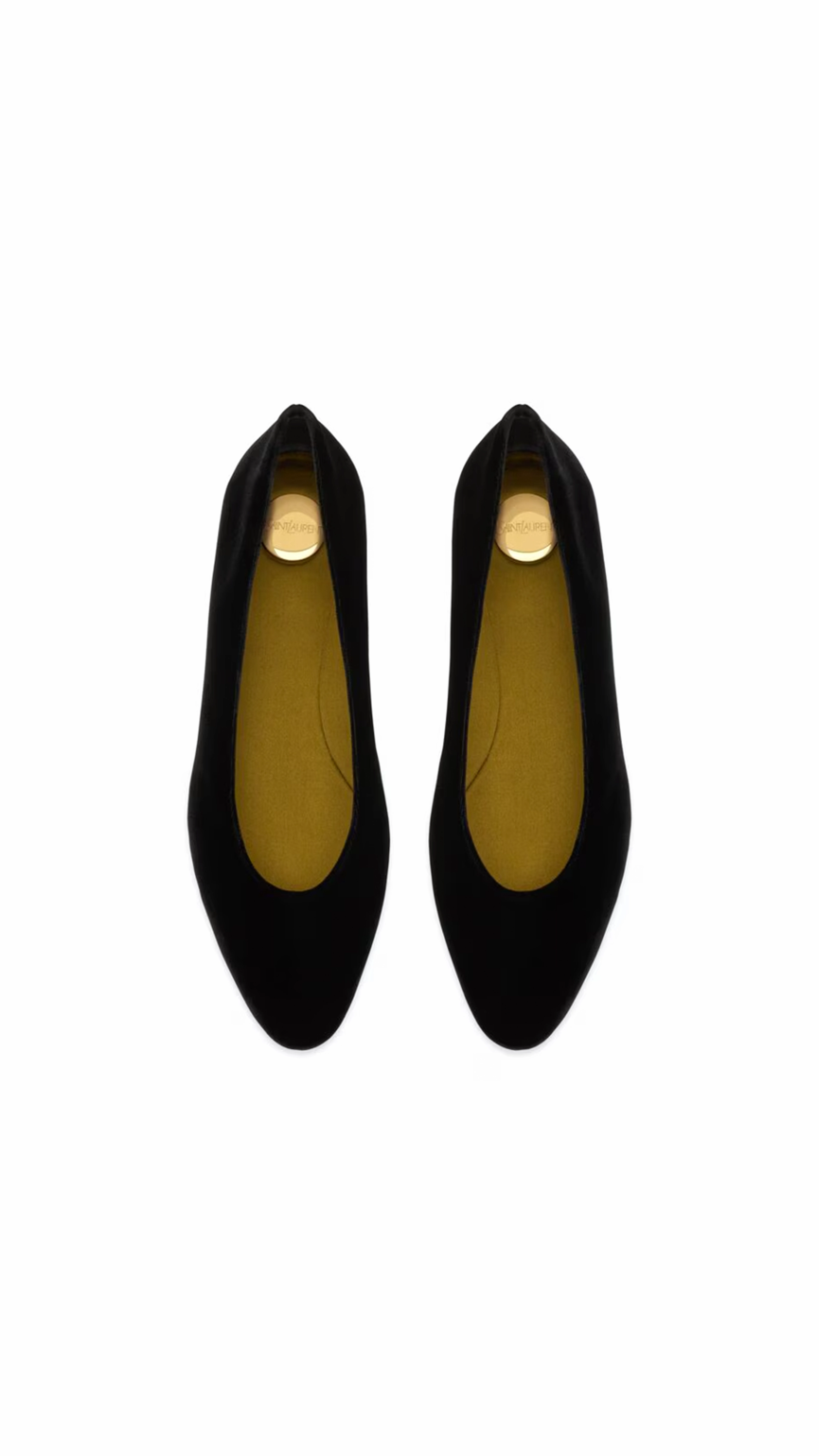 Gio Ballet Flats in Velvet - Black