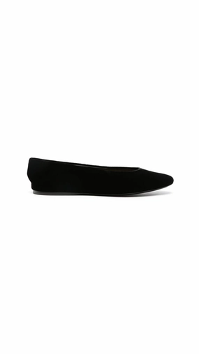 Gio Ballet Flats in Velvet - Black