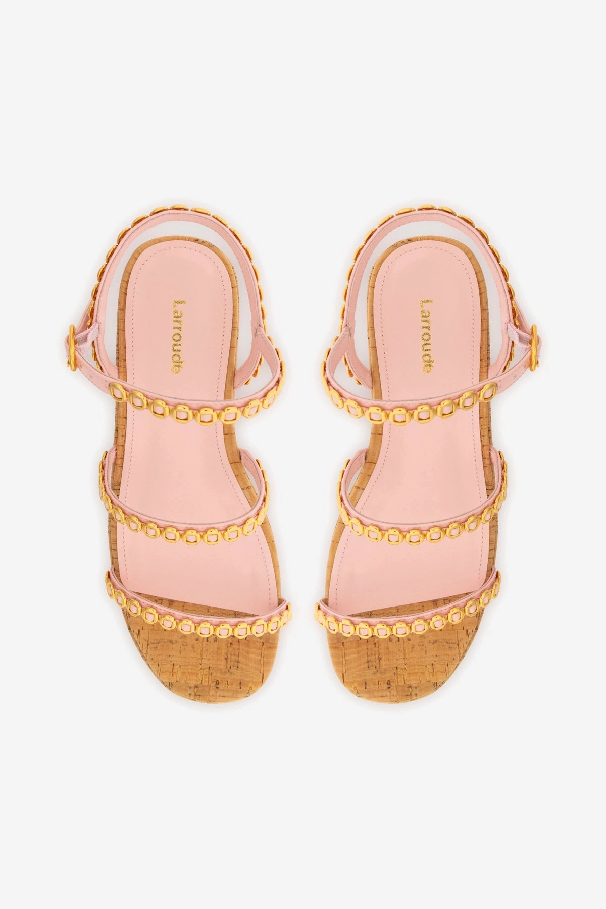 Gio Milanina Flatform In Tulip Patent Leather and Natural Cork