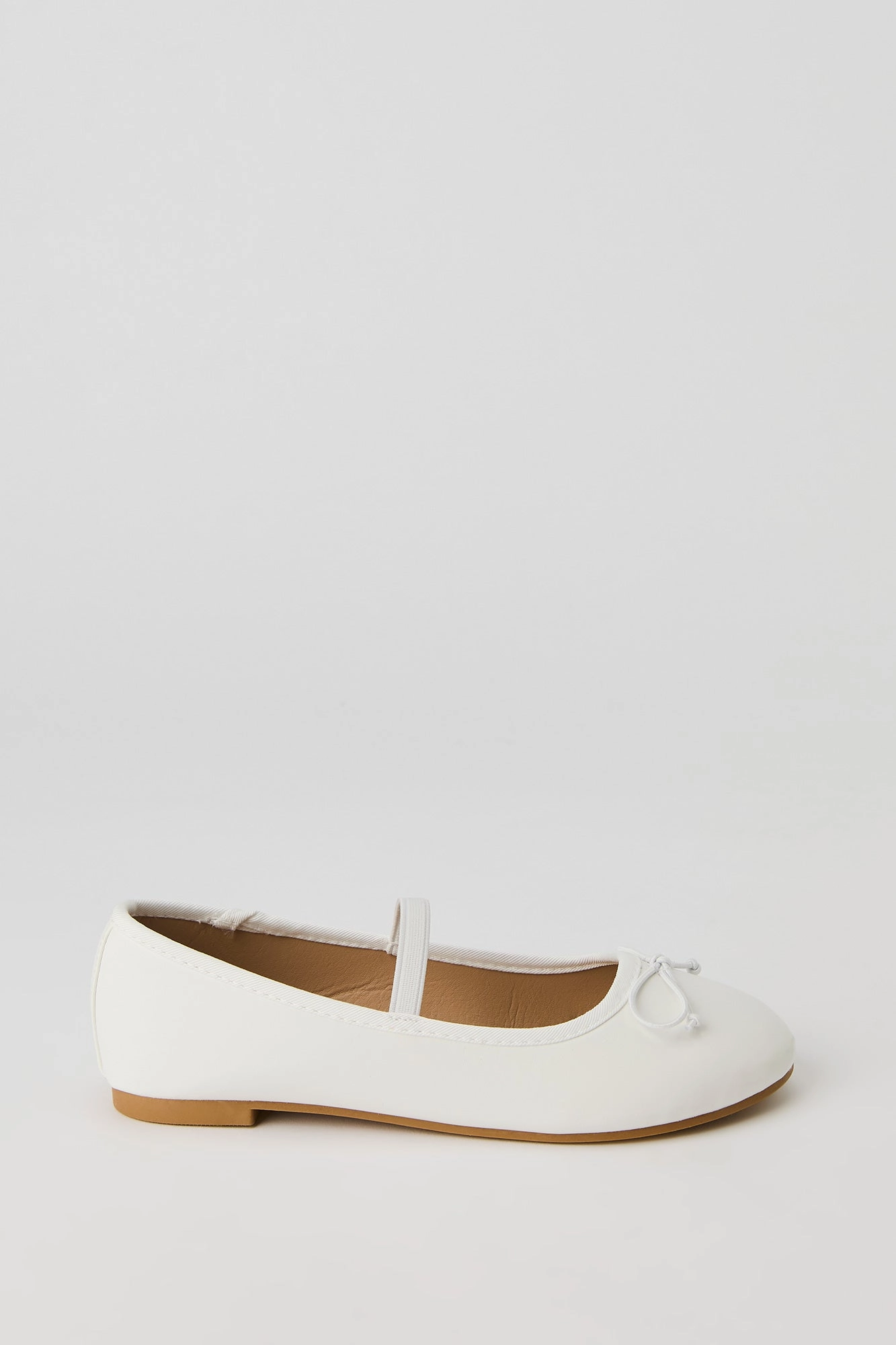 Girls Faux Leather Ballet Flat