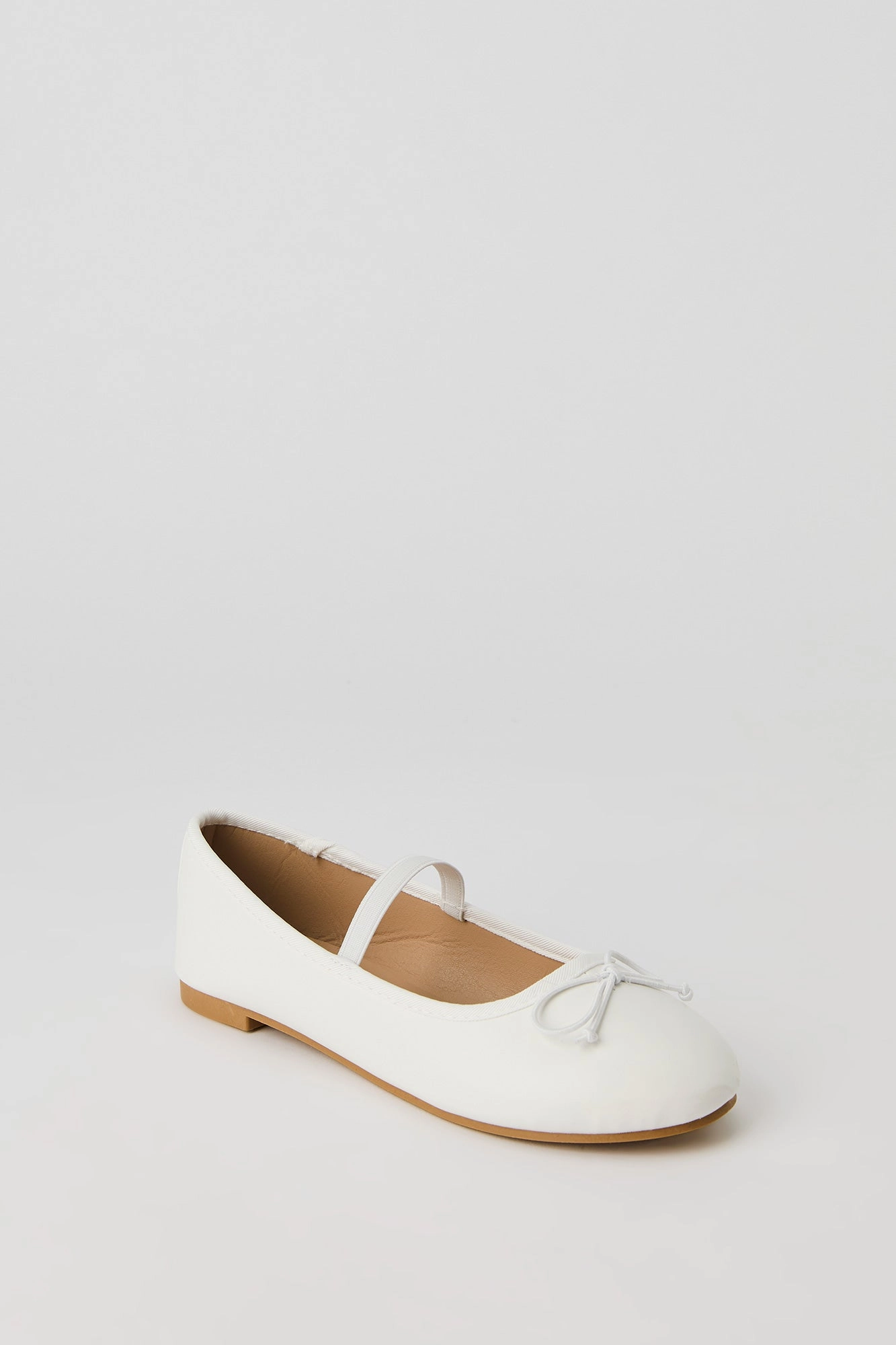 Girls Faux Leather Ballet Flat
