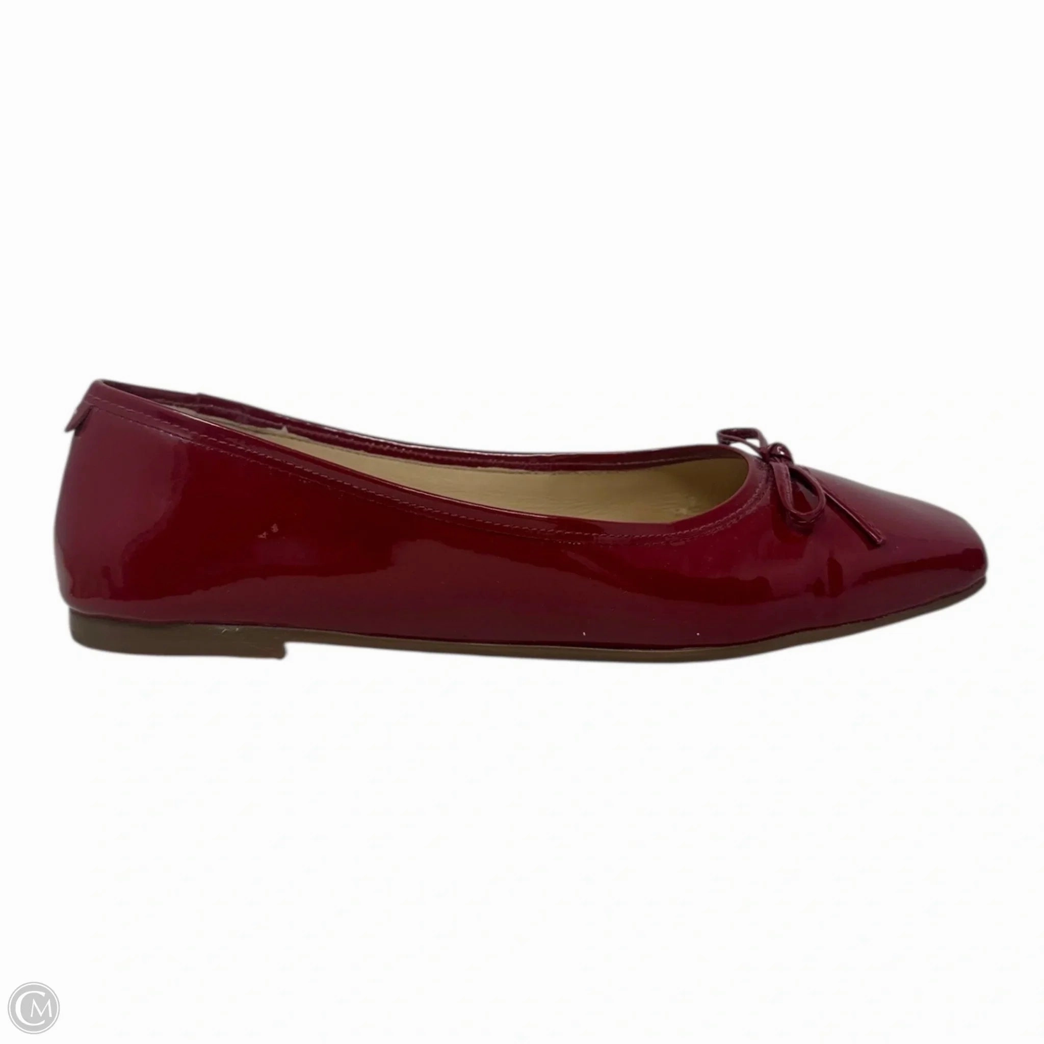Gwynn Patent Bow Ballet Shoes Flats By Bernardo In Red, Size: 8.5