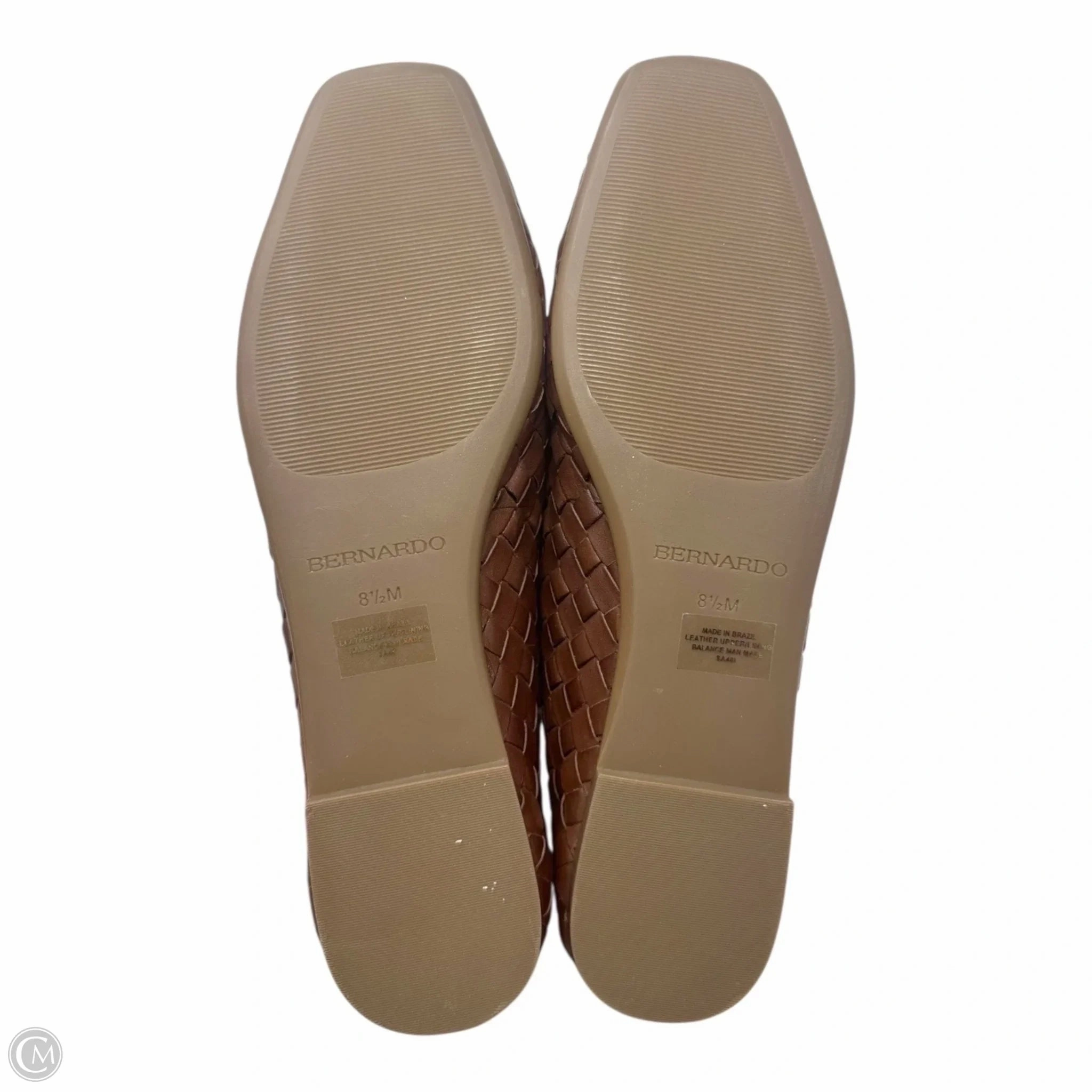 Gwynn Woven Bow Ballet Shoes Flats By Bernardo In Brown, Size: 8.5