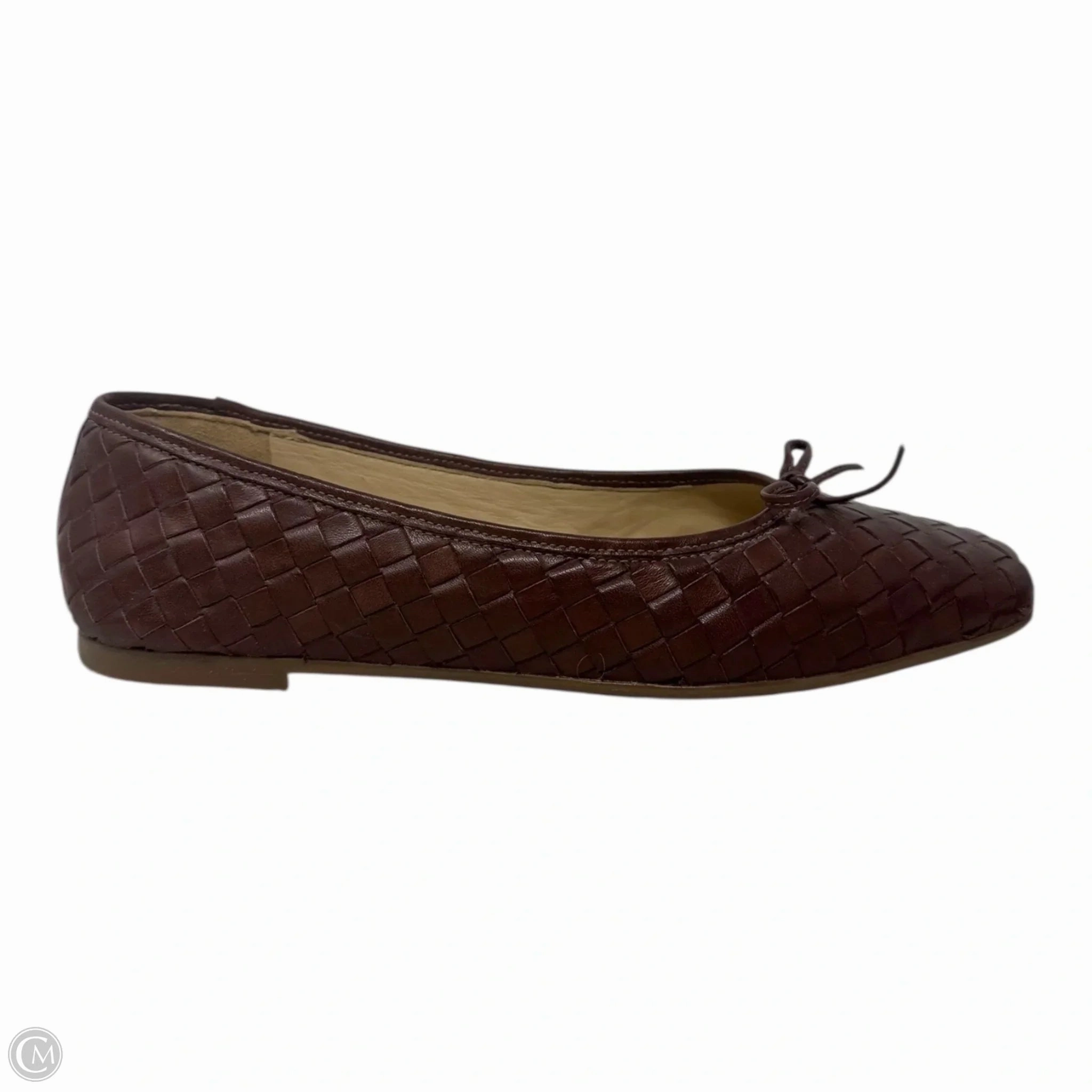 Gwynn Woven Bow Ballet Shoes Flats By Bernardo In Brown, Size: 8.5