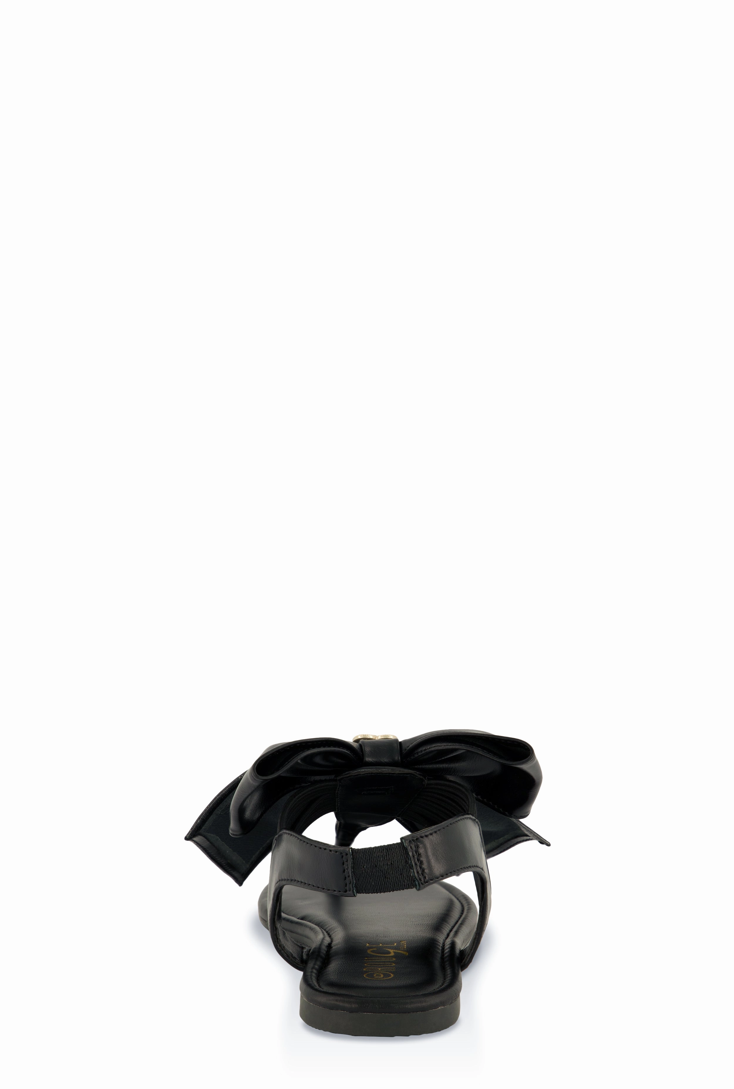 Heart Charm Bow Corded Thong Sandals