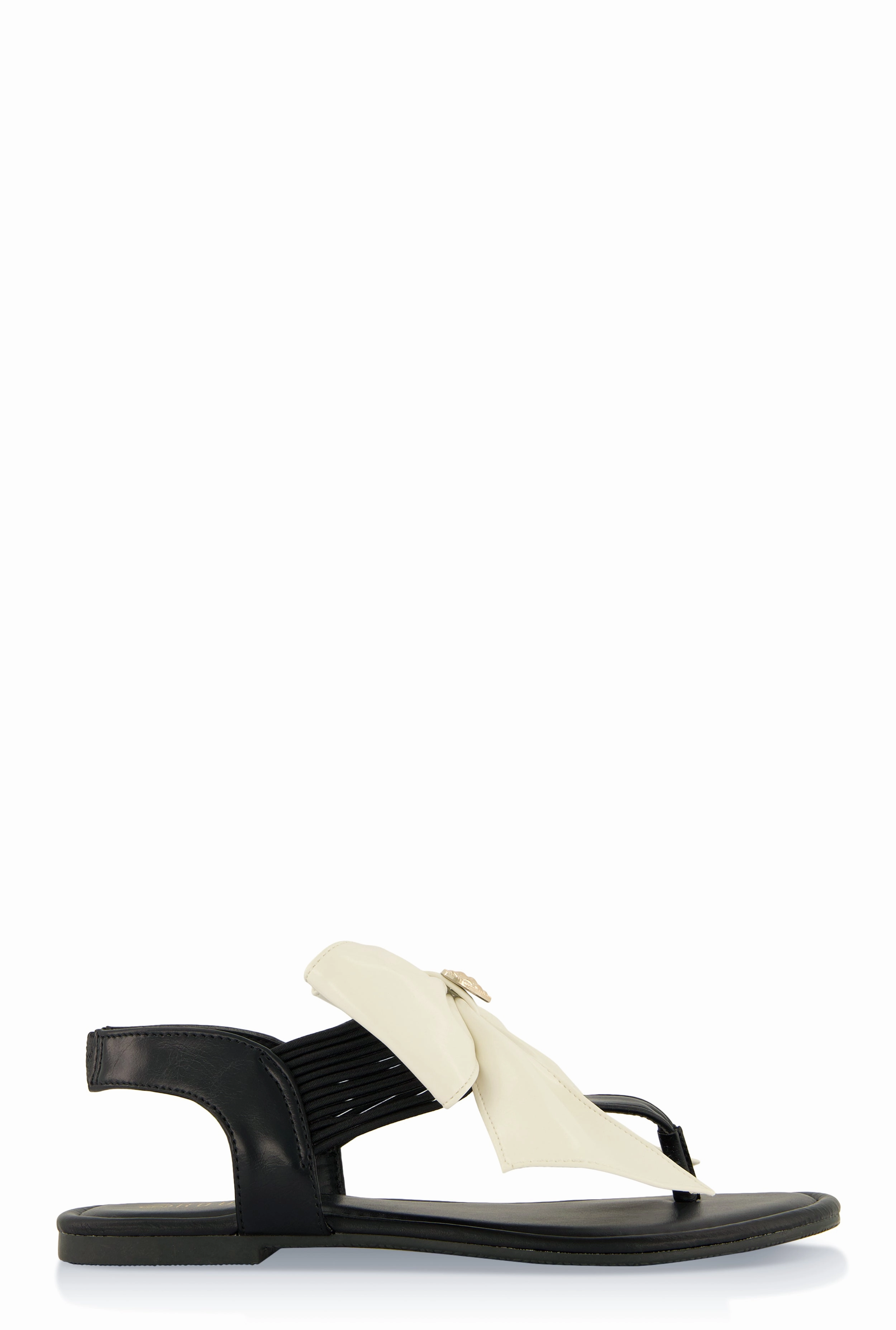 Heart Charm Bow Corded Thong Sandals