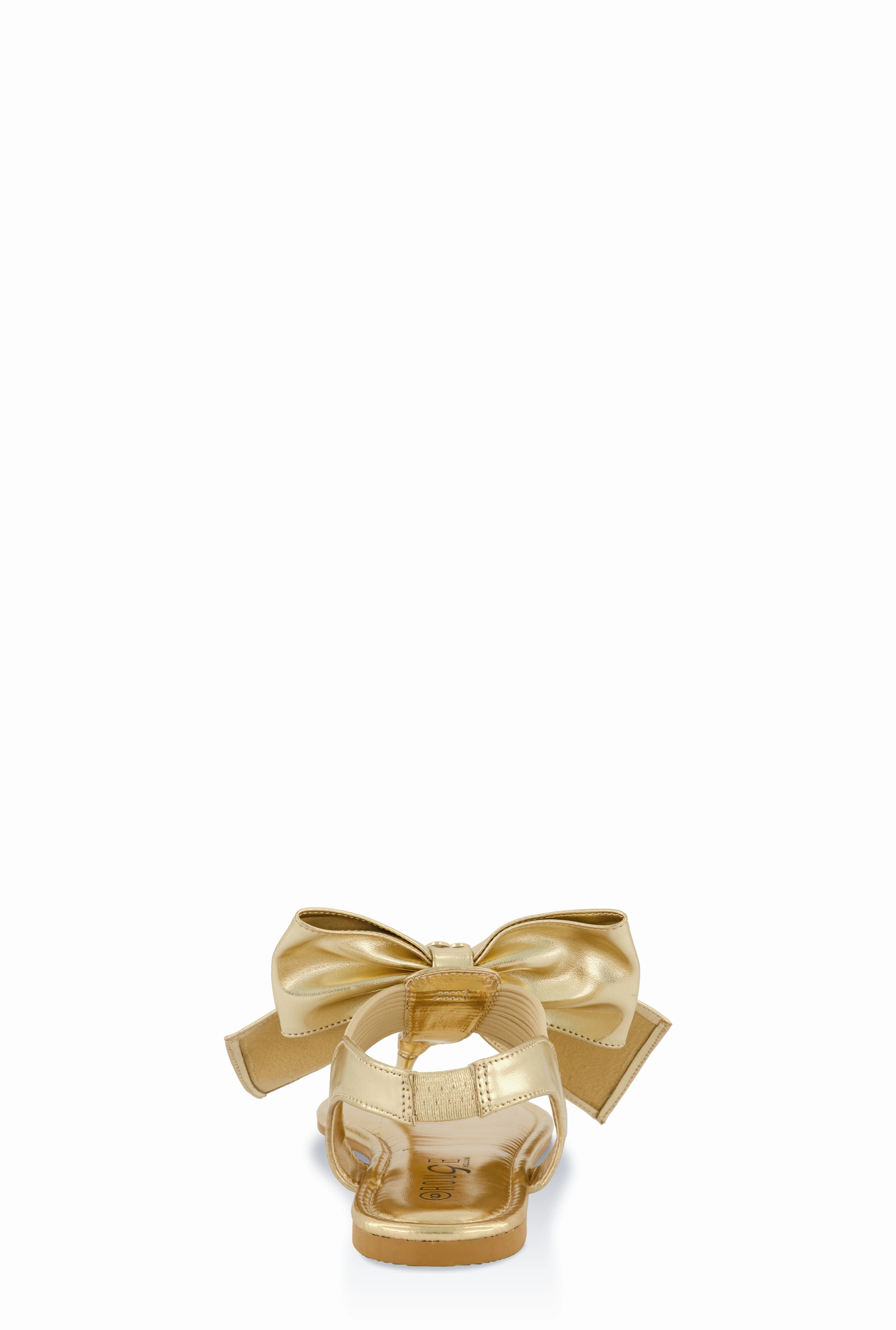 Heart Charm Bow Corded Thong Sandals
