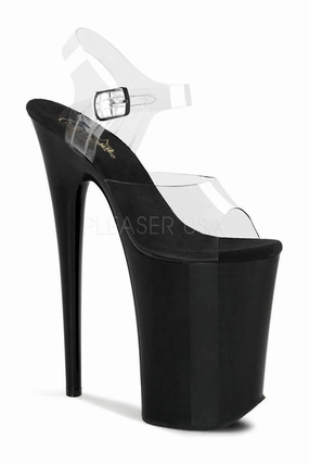 INFINITY-908 Platform Sandal | Clear Vinyl