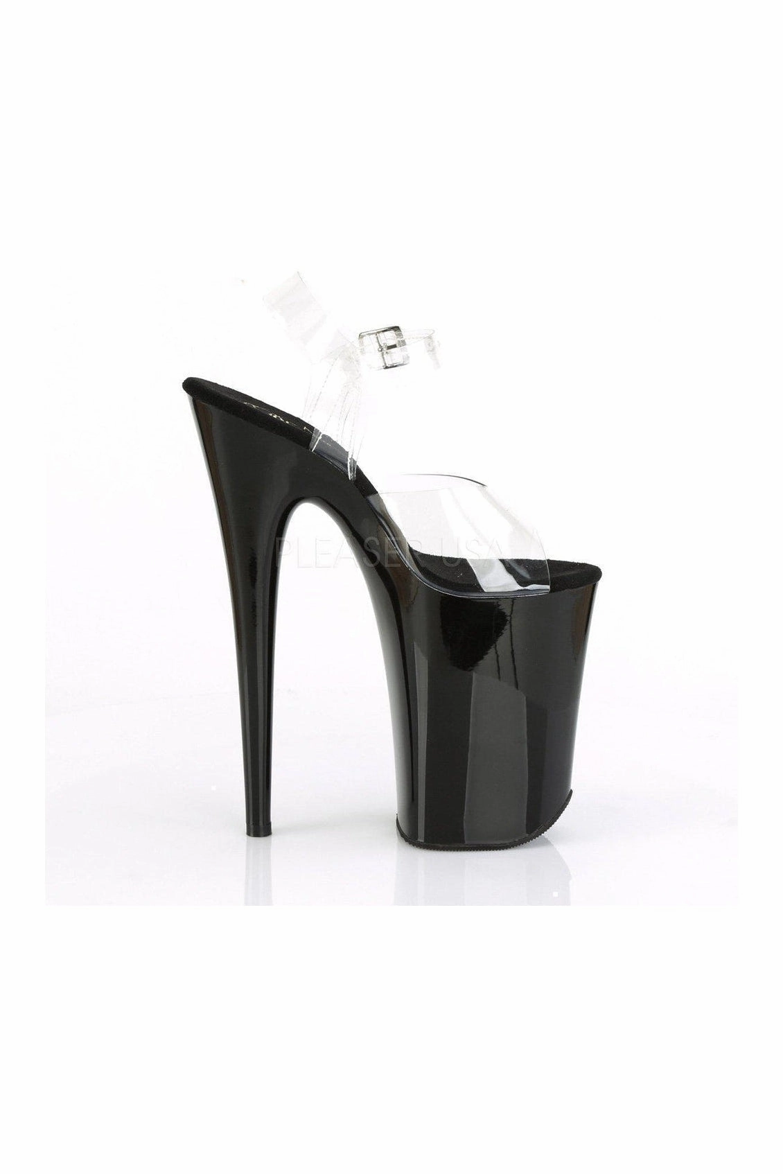 INFINITY-908 Platform Sandal | Clear Vinyl