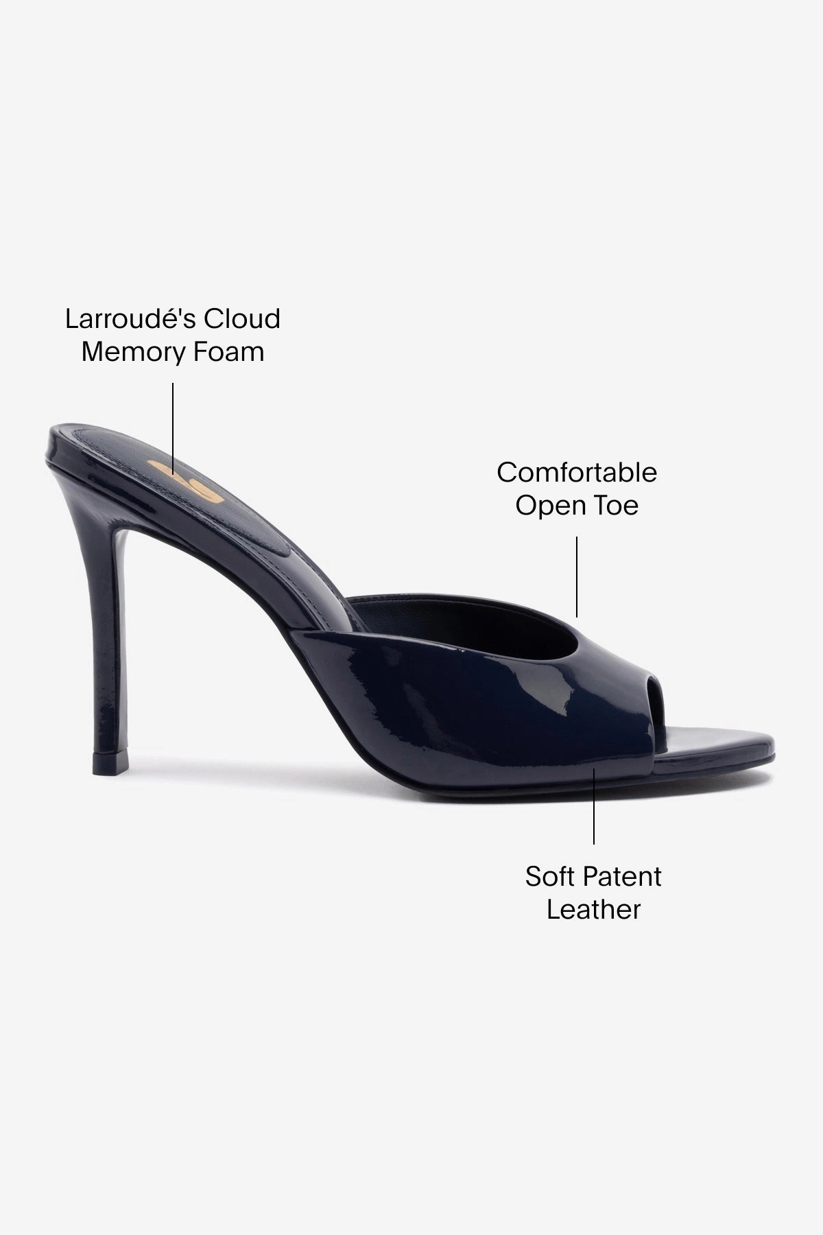 Jasmine Hi Mule In Navy Leather