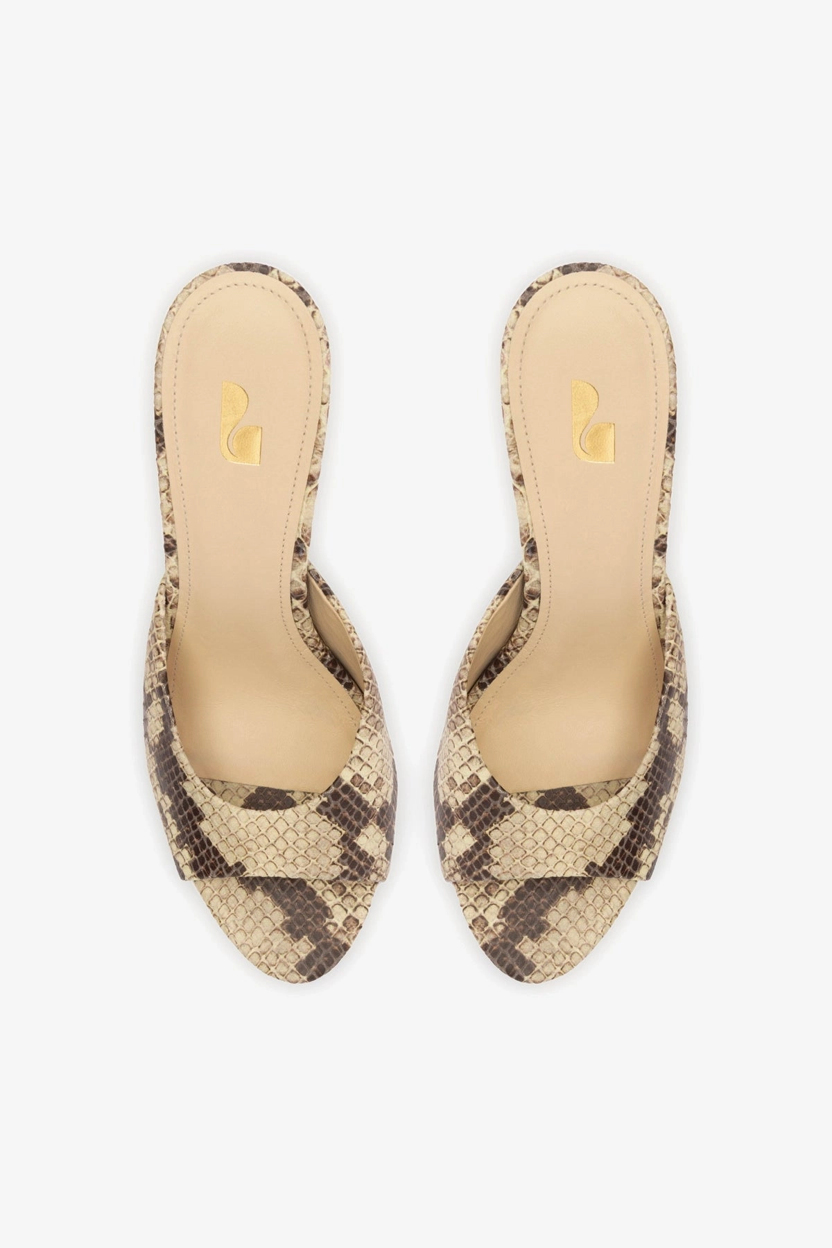 Jasmine Hi Mule In Snake Printed Neutral