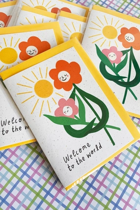 Kitty Kenda Baby Flower Face Card