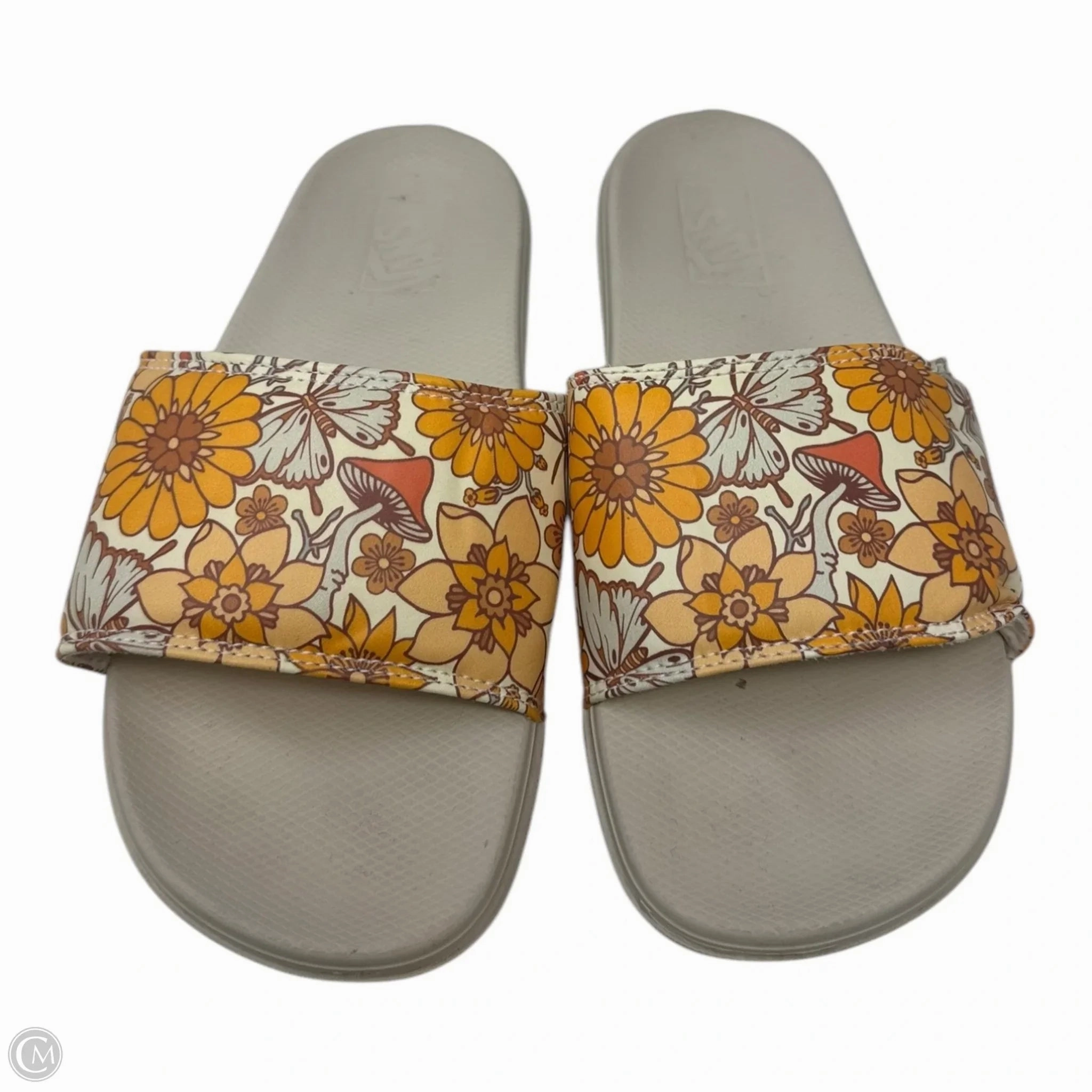 La Costa Slide Sandals Flip Flops By Vans In Floral Print, Size: 8