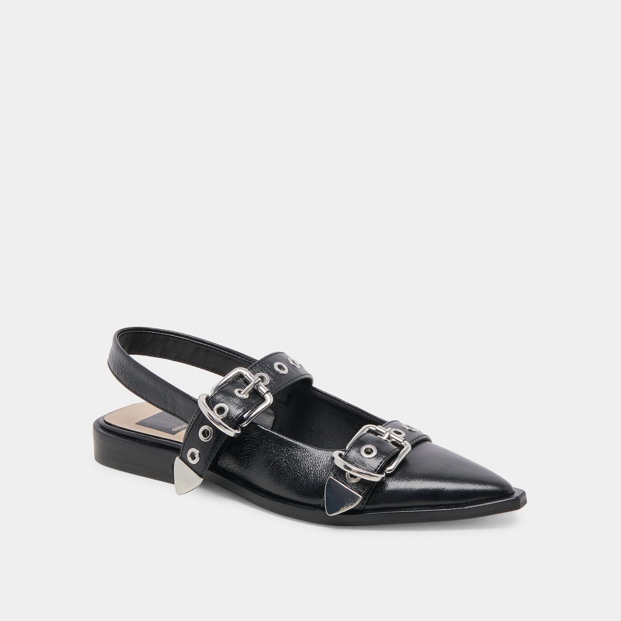 LABELL FLATS MIDNIGHT CRINKLE PATENT - re:vita
