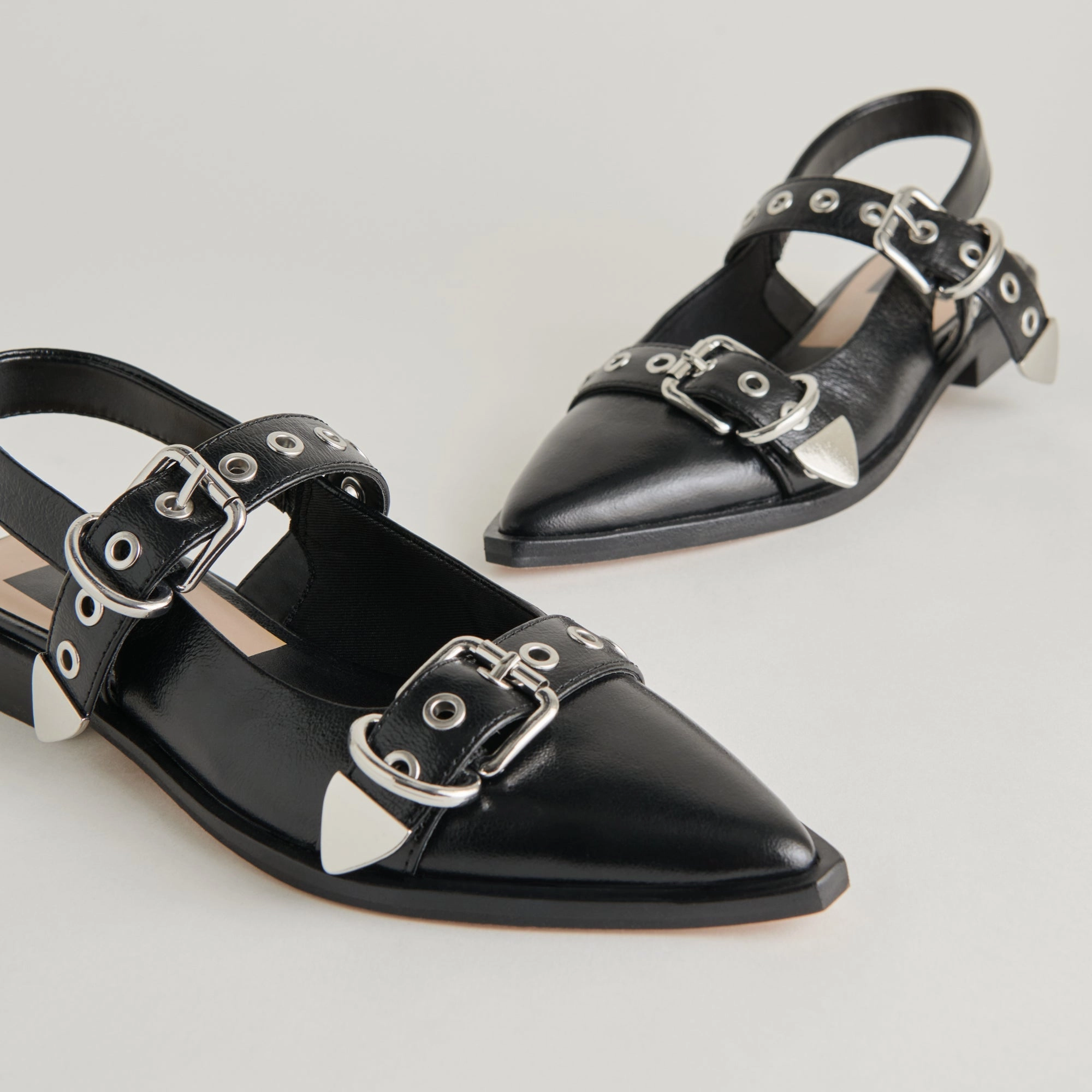 LABELL FLATS MIDNIGHT CRINKLE PATENT - re:vita