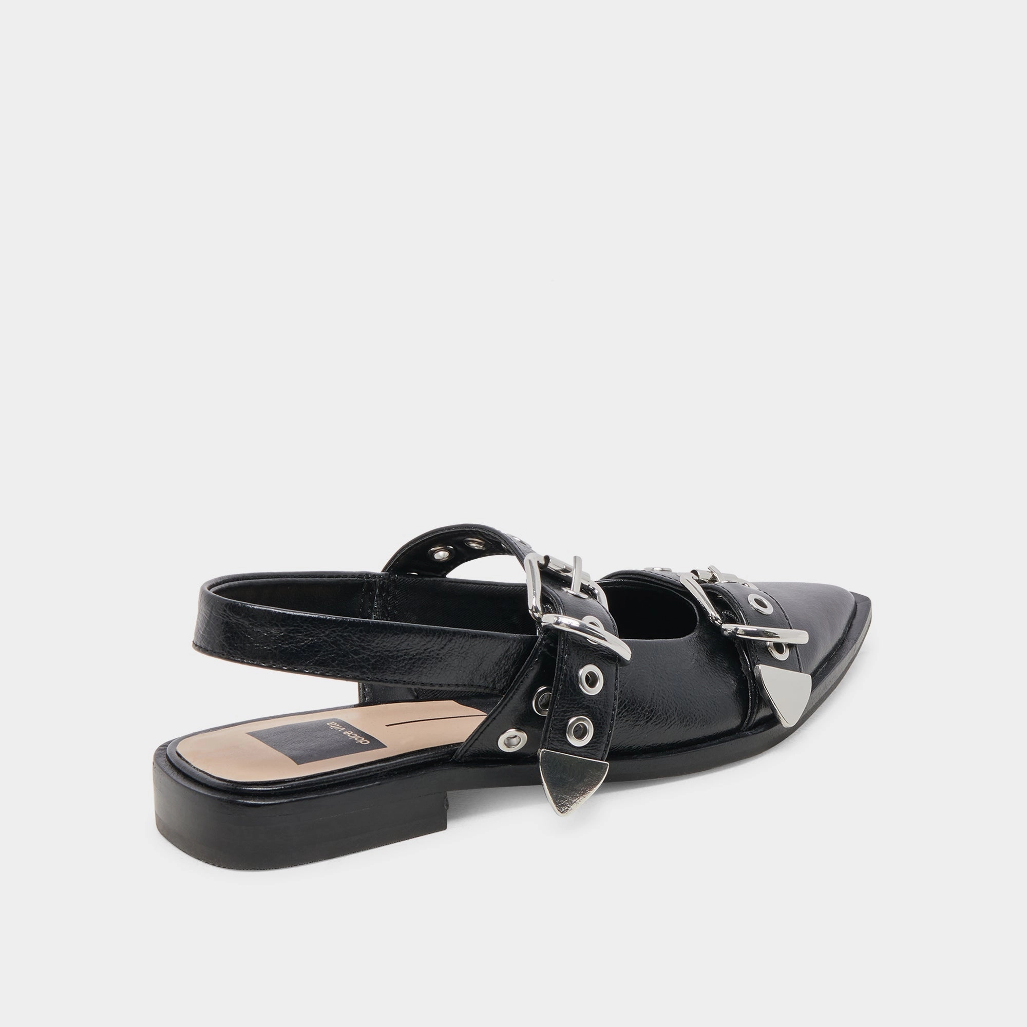 LABELL FLATS MIDNIGHT CRINKLE PATENT - re:vita