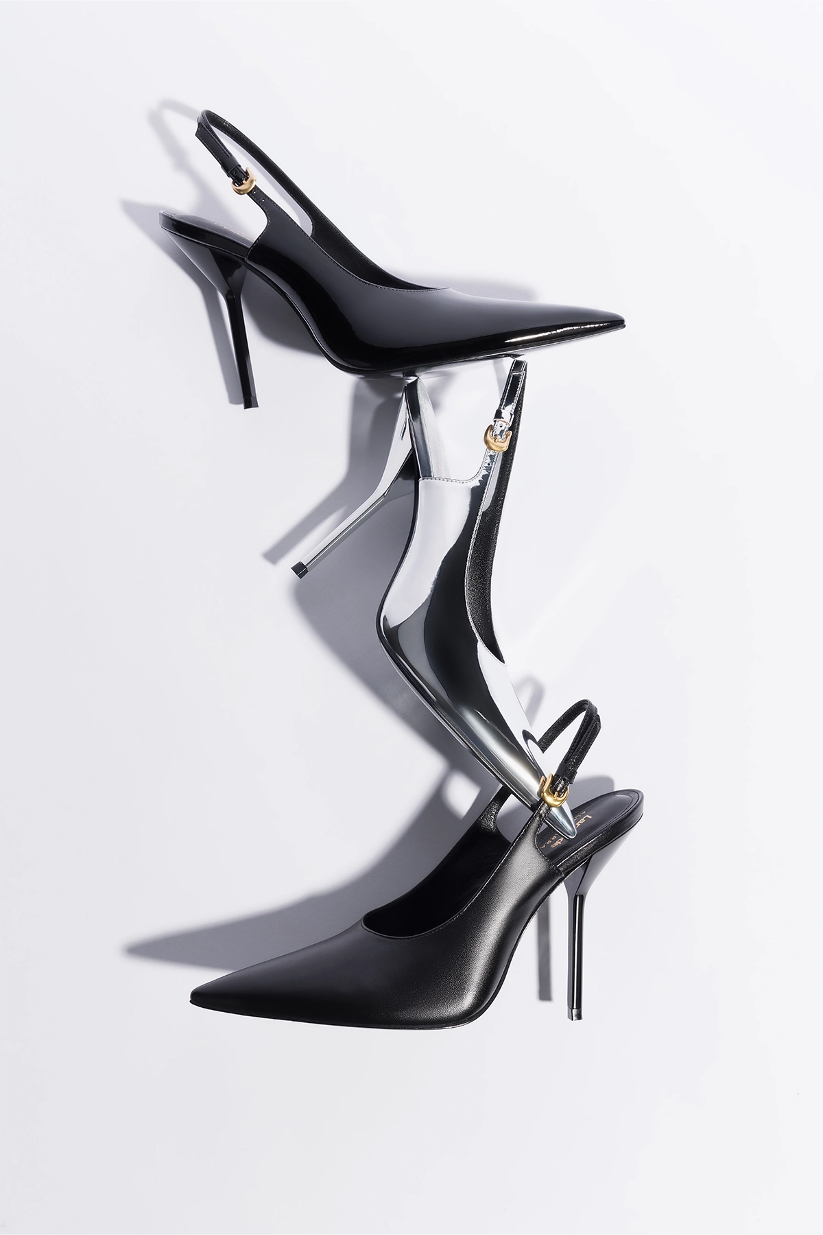 Larroudé x Altuzarra Pump In Black Patent Leather