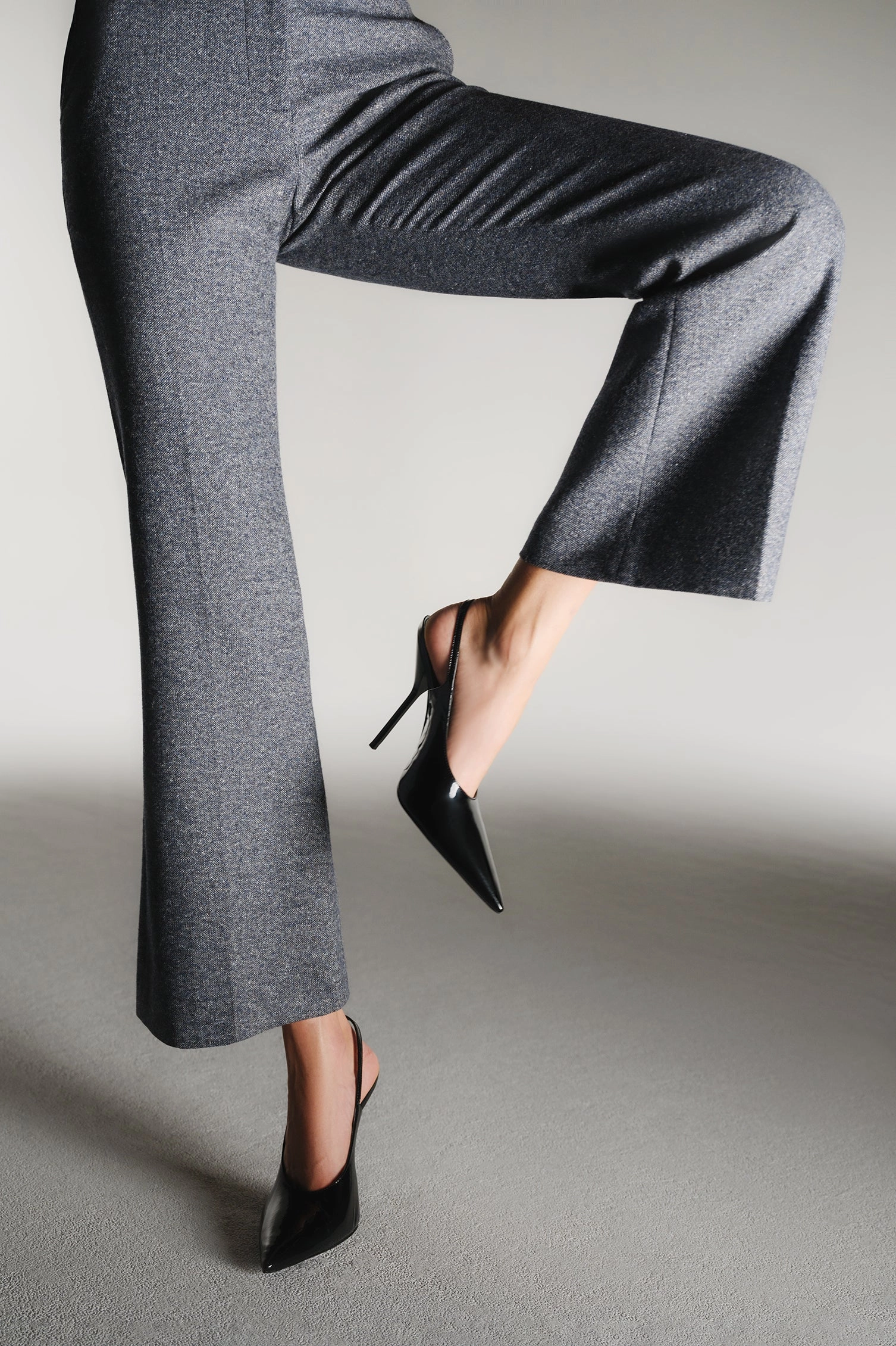 Larroudé x Altuzarra Pump In Black Patent Leather