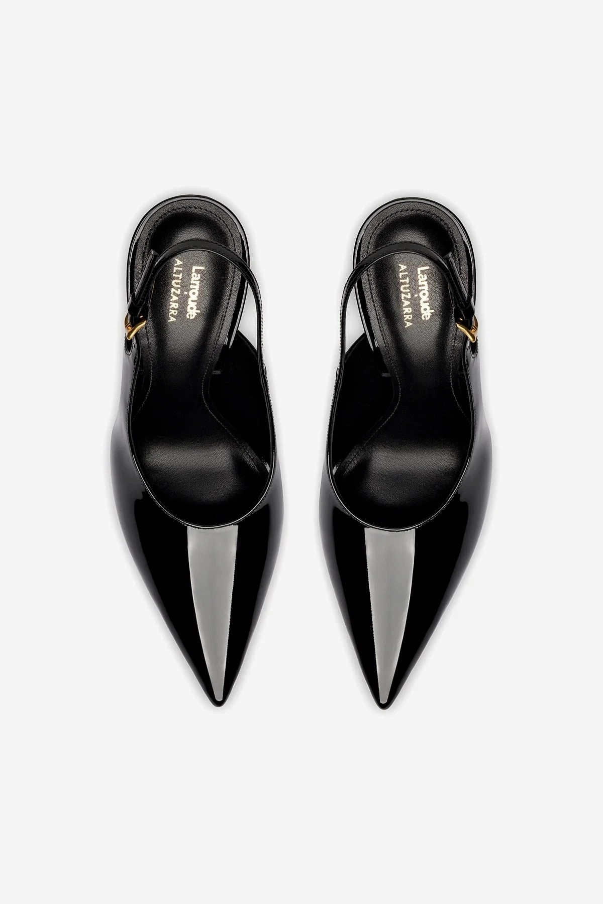 Larroudé x Altuzarra Pump In Black Patent Leather