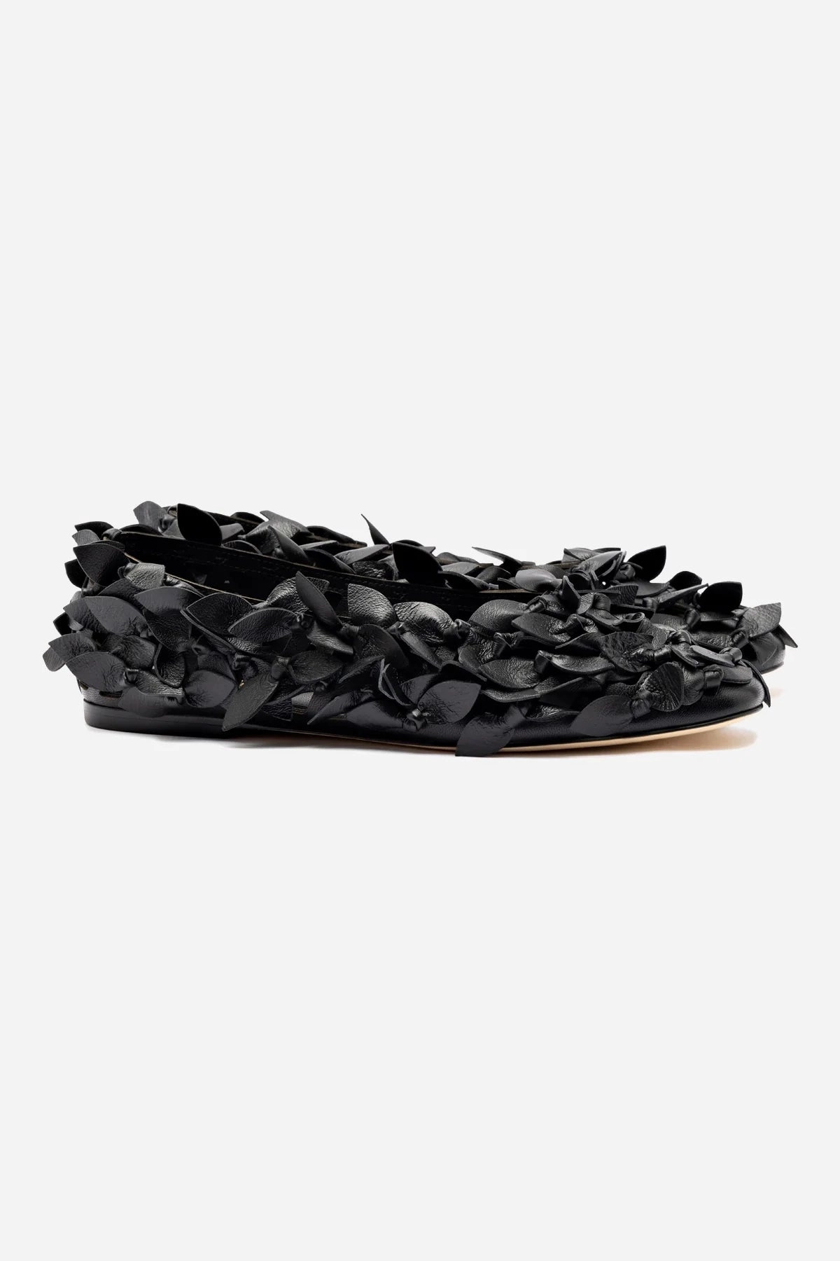Larroudé x Jonathan Cohen Ballet Flat In Black Leather