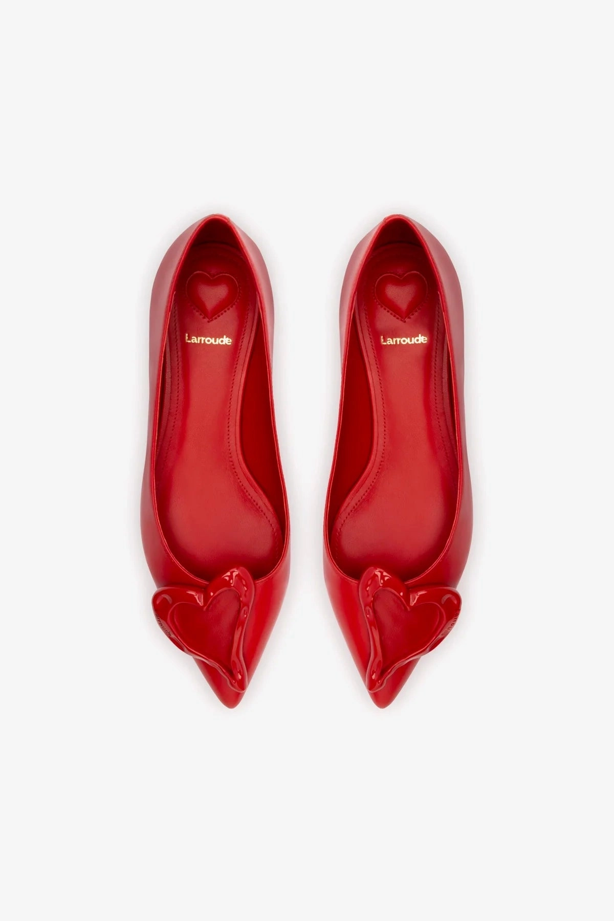 Lee Amore Flat In Scarlet Leather