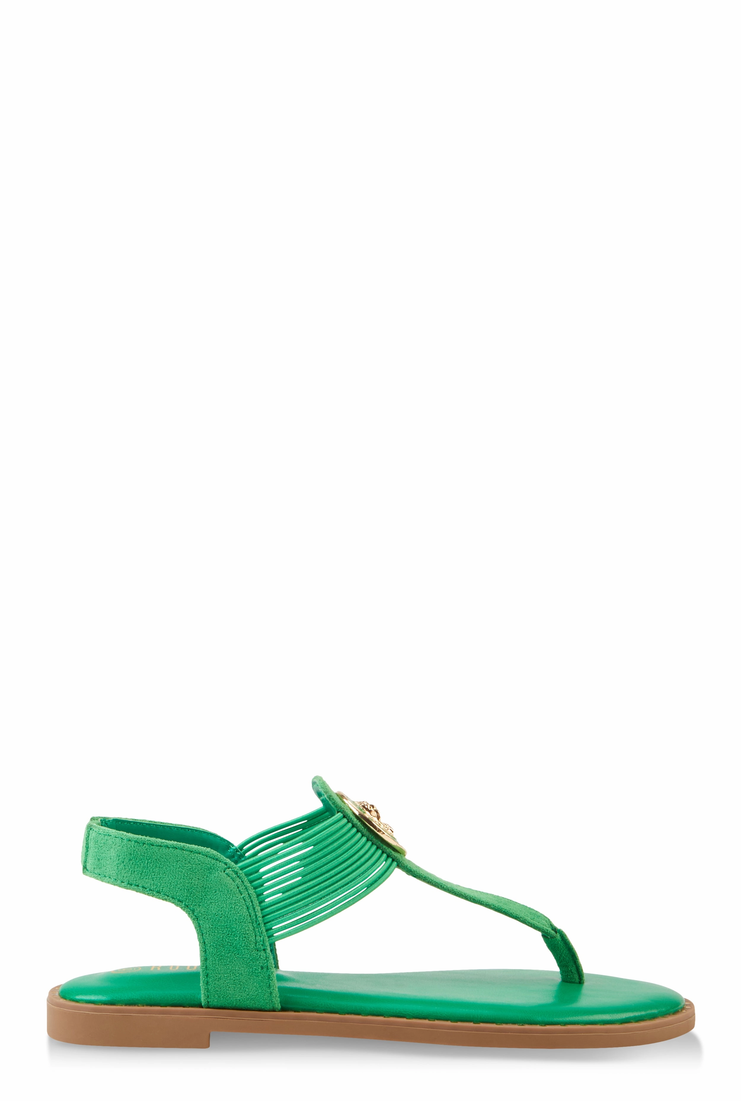 Lion Pendant Corded Thong Sandals