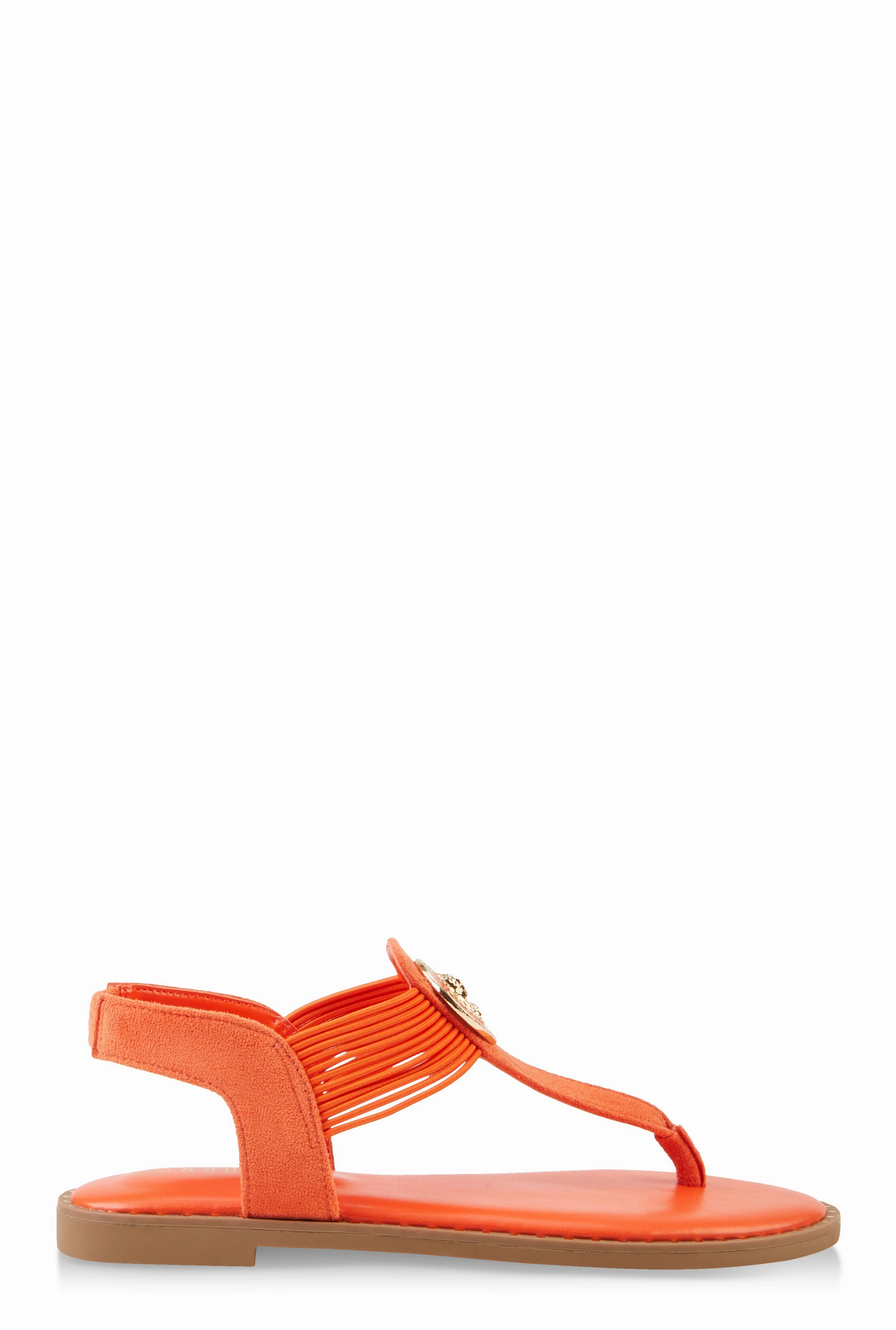 Lion Pendant Corded Thong Sandals
