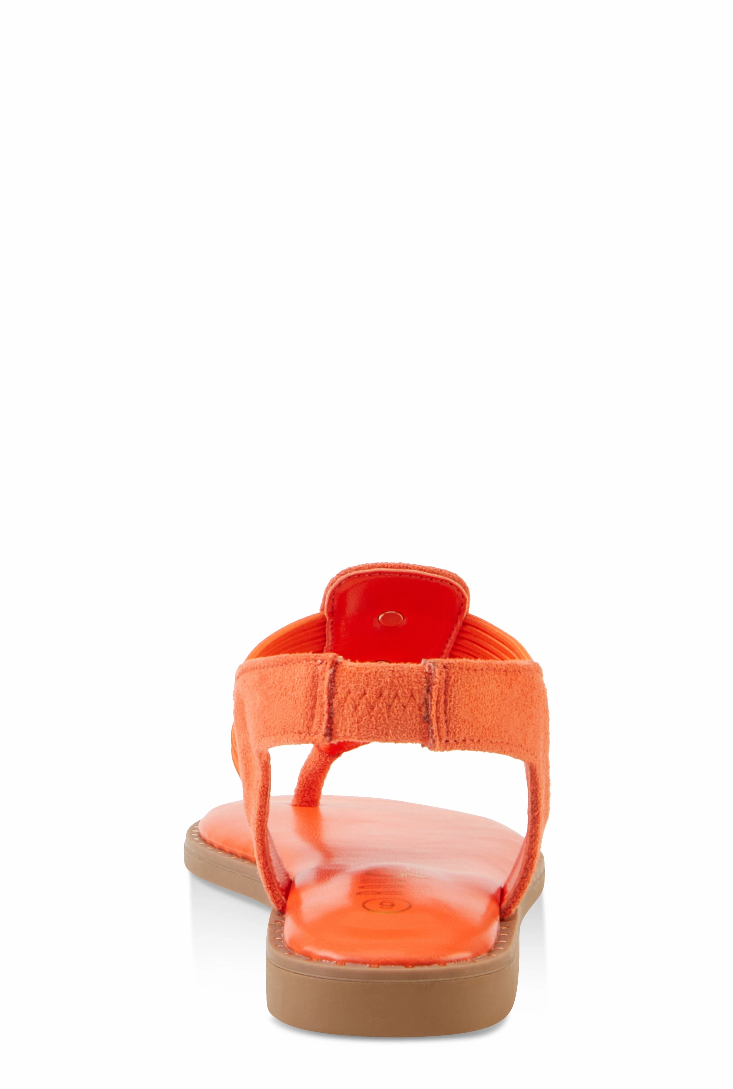 Lion Pendant Corded Thong Sandals