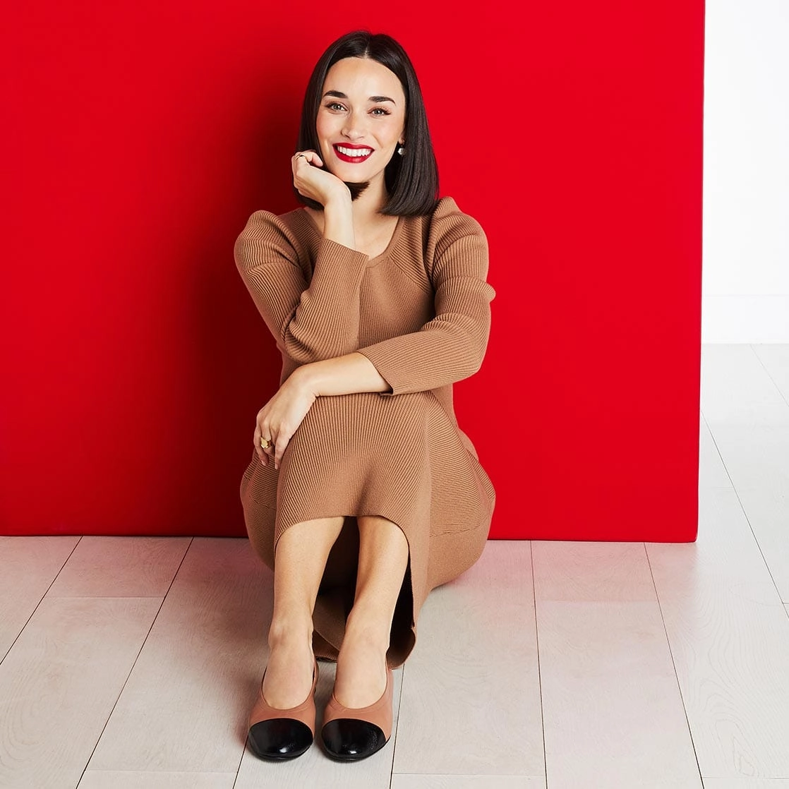 Luna: Camel & Black Leather